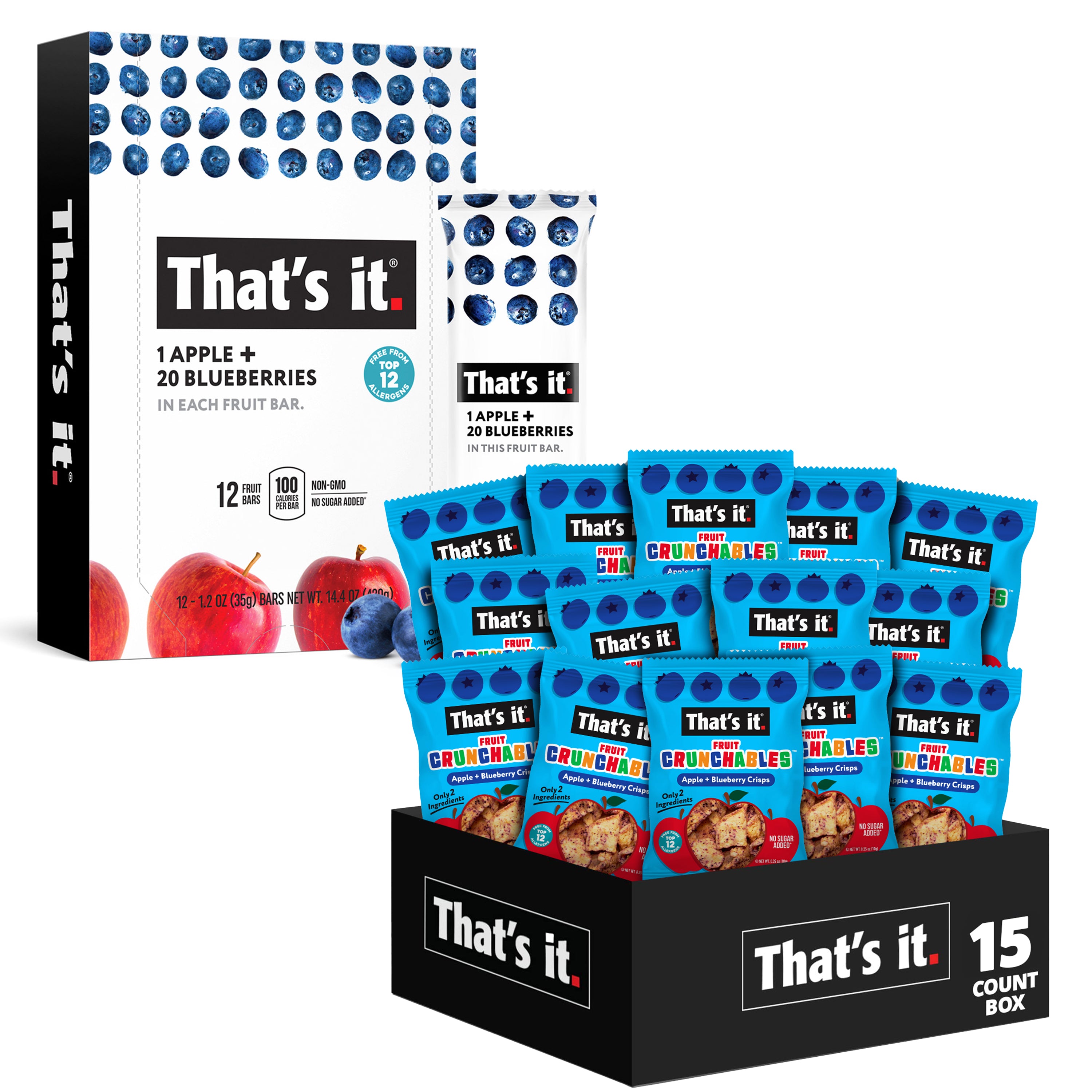 Blueberry Fruit Crunchables & Bar Bundle Box