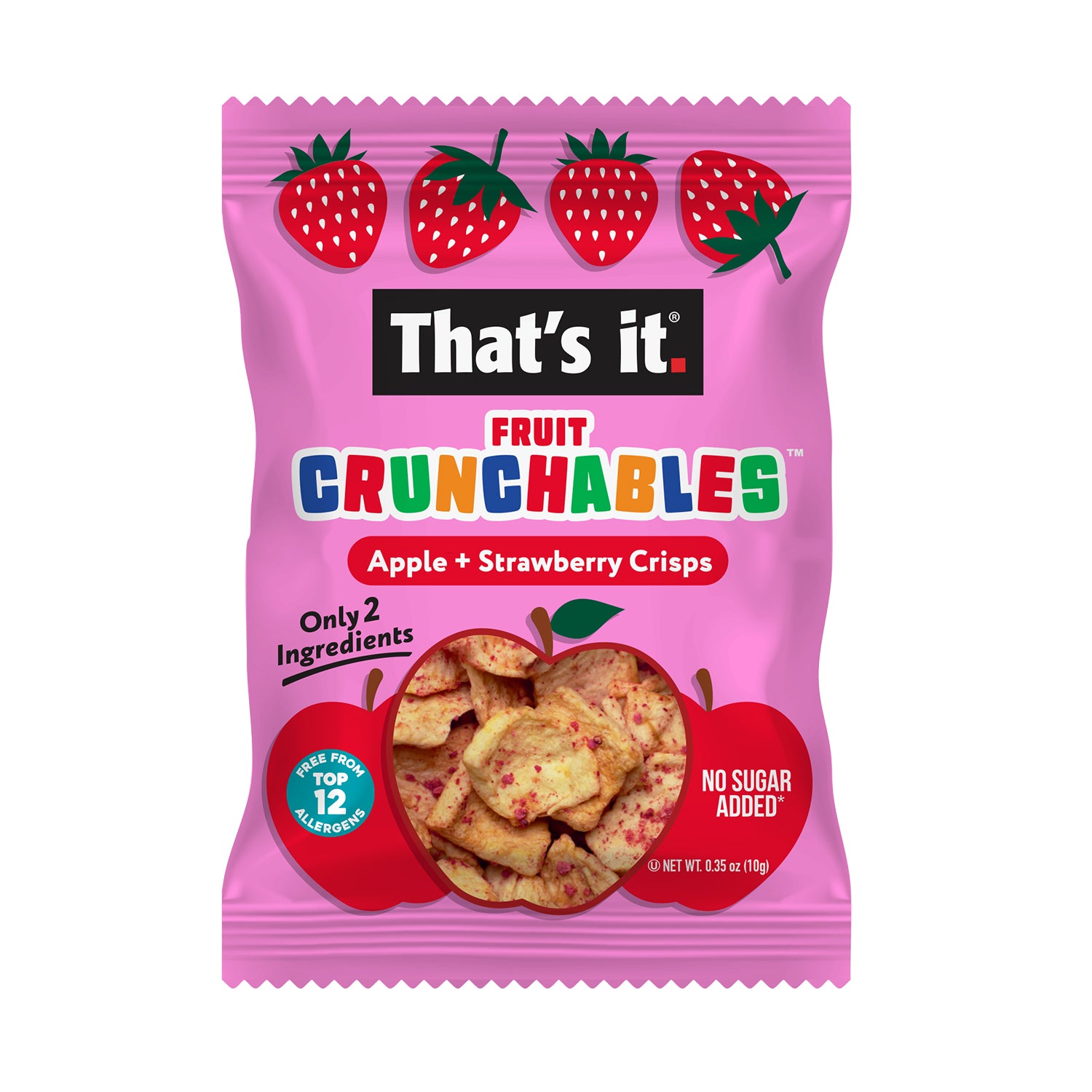 Apple + Strawberry Crisps Fruit Crunchables Bundle Box (30 Packs) - View 6