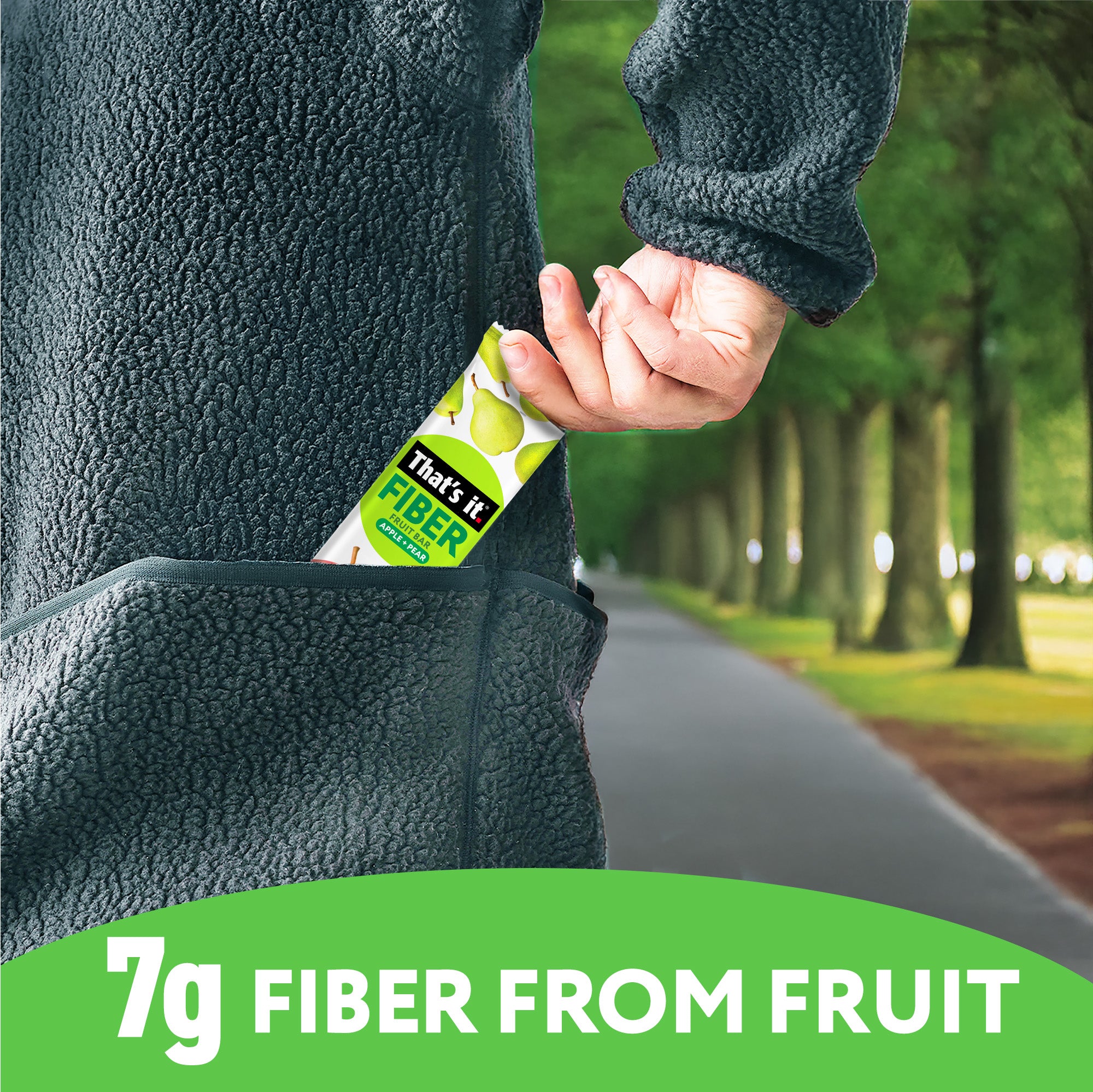 Apple + Pear Fiber Fruit Bars (12 Bars) - View 5