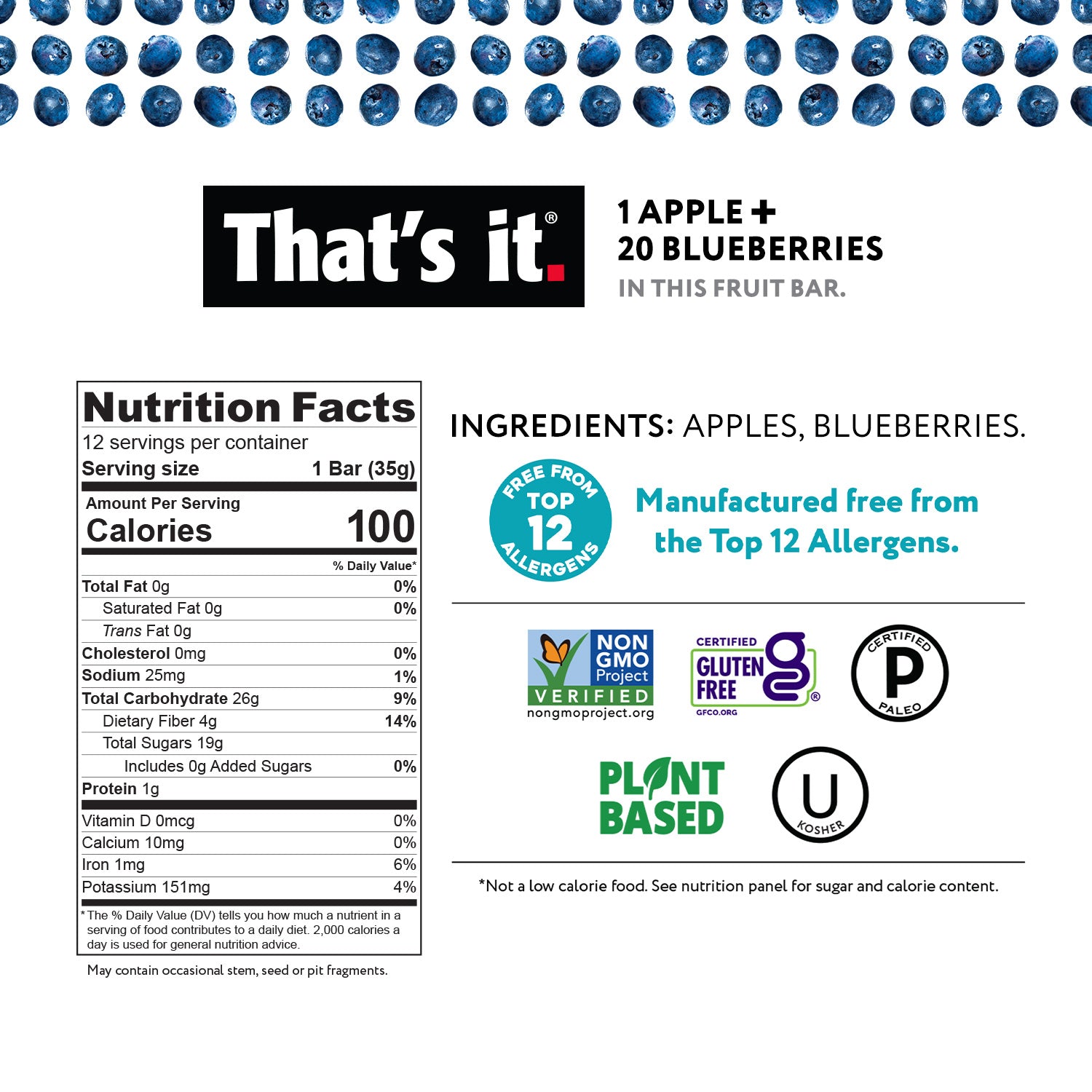 Apple + Blueberry Fruit Bars - View 3