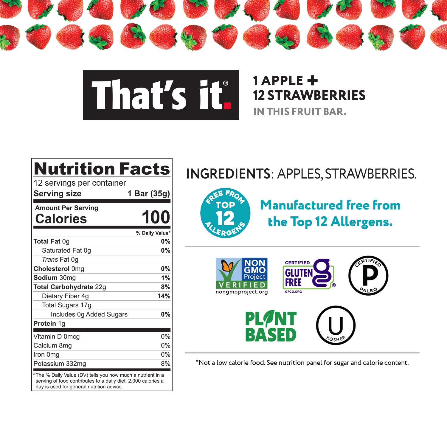 Apple + Strawberry Fruit Bars - View 3
