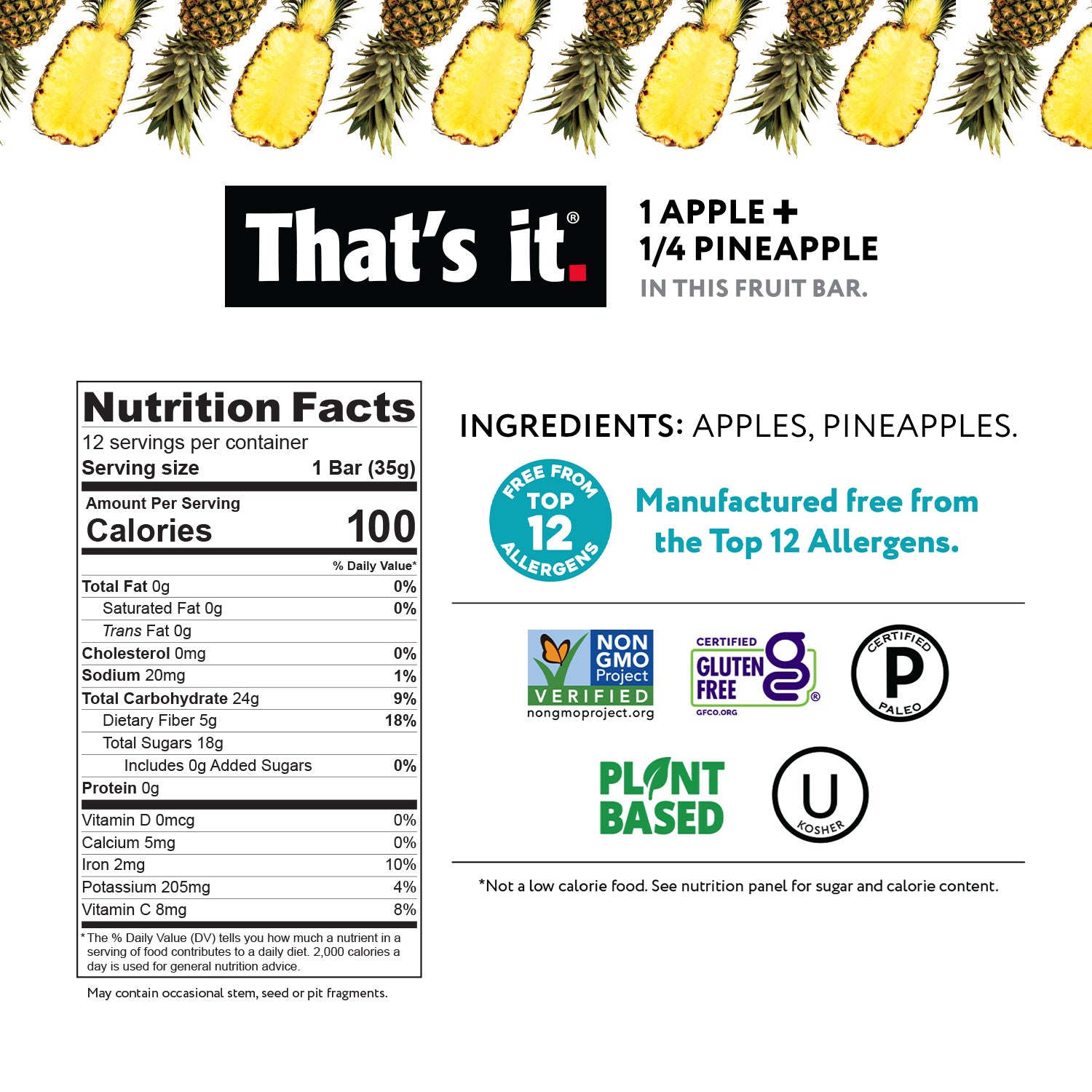 Apple + Pineapple Fruit Bars - View 3