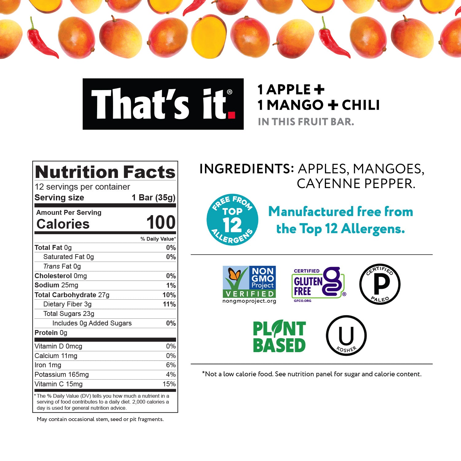 Apple + Mango & Chili Fruit Bars - View 3