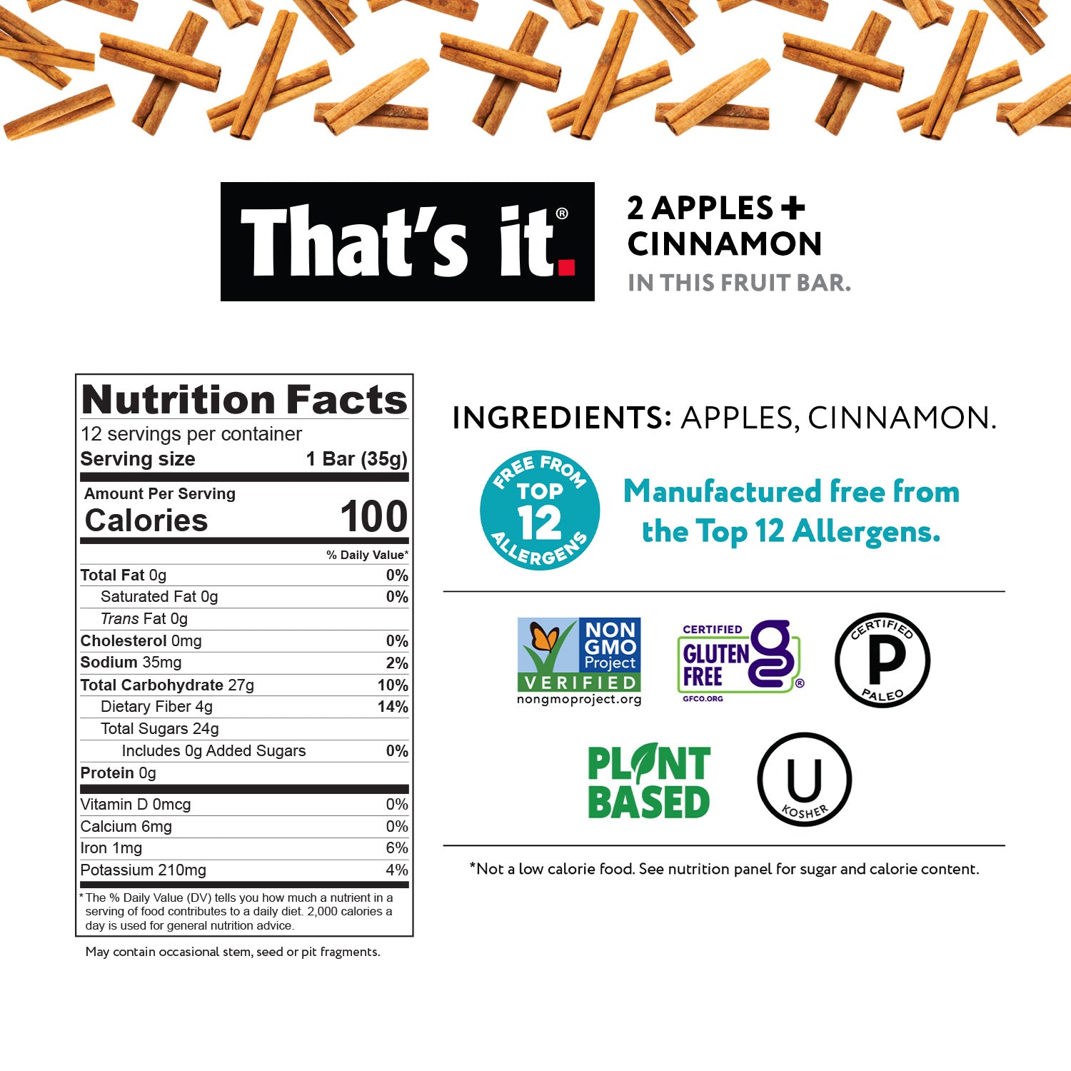 Apple + Cinnamon Fruit Bars - View 3