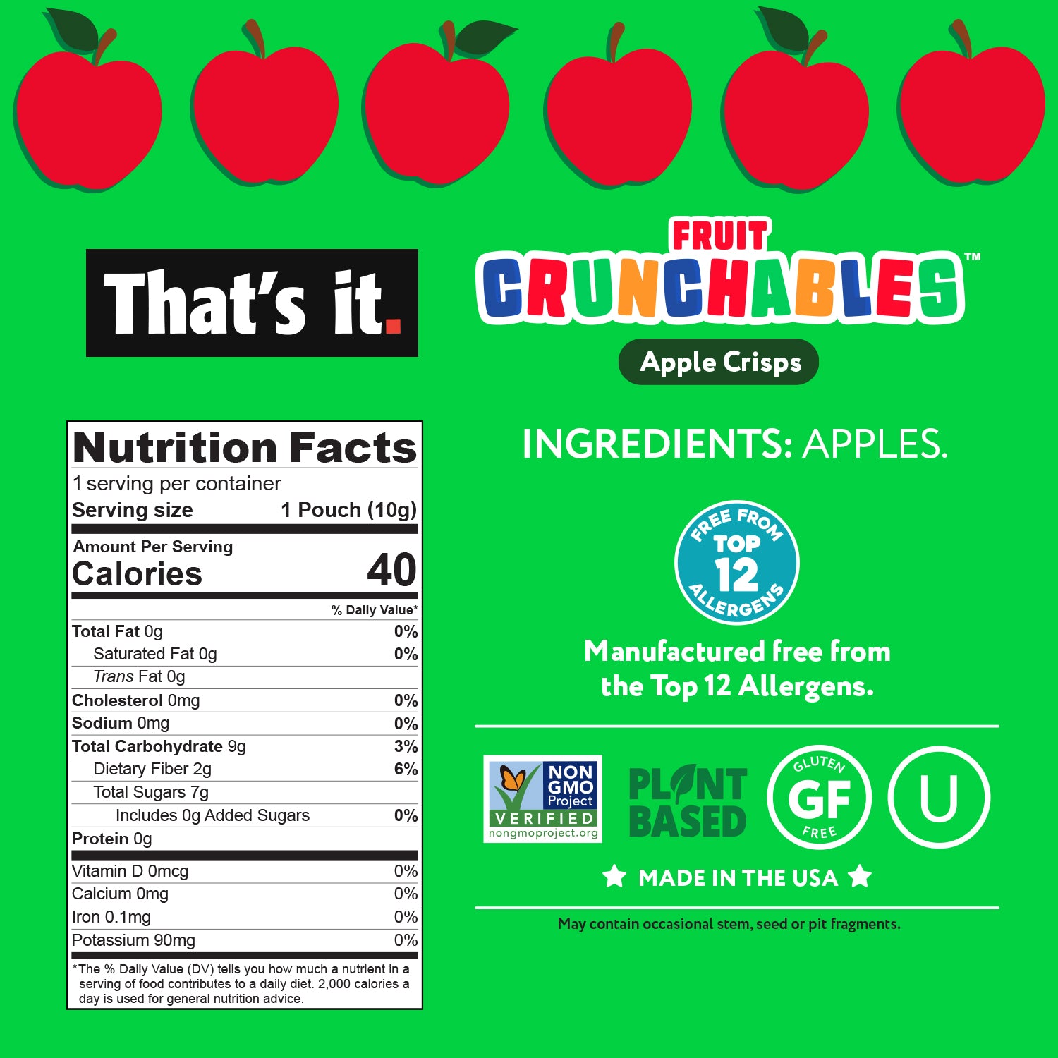 Apple Crisps Fruit Crunchables (15 Packs) - View 3