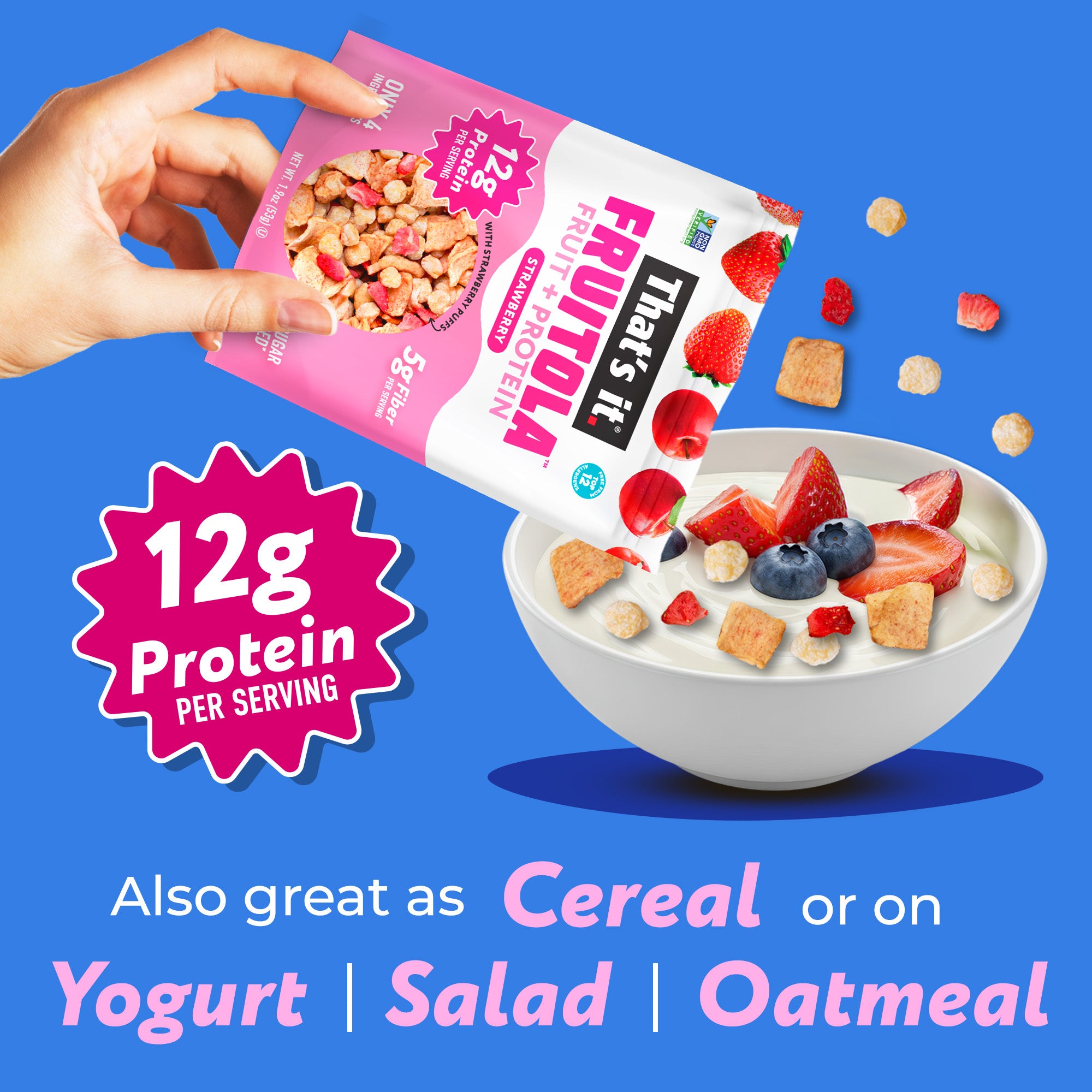 Strawberry Fruitola Fruit Granola - Snack Size (4 Packs) - 1.9oz - View 4