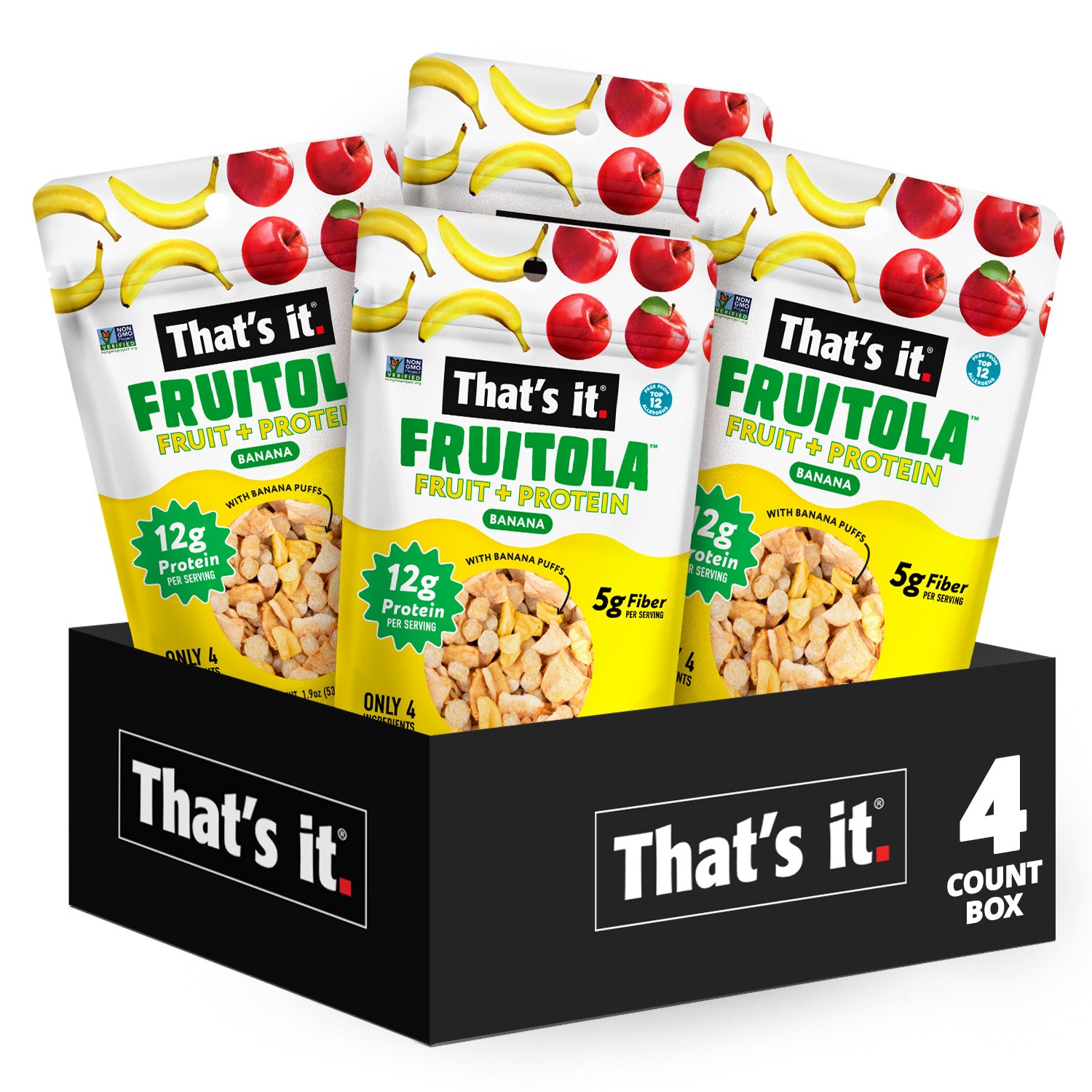 Banana Fruitola Fruit Granola - Snack Size (4 Packs) - 1.9oz
