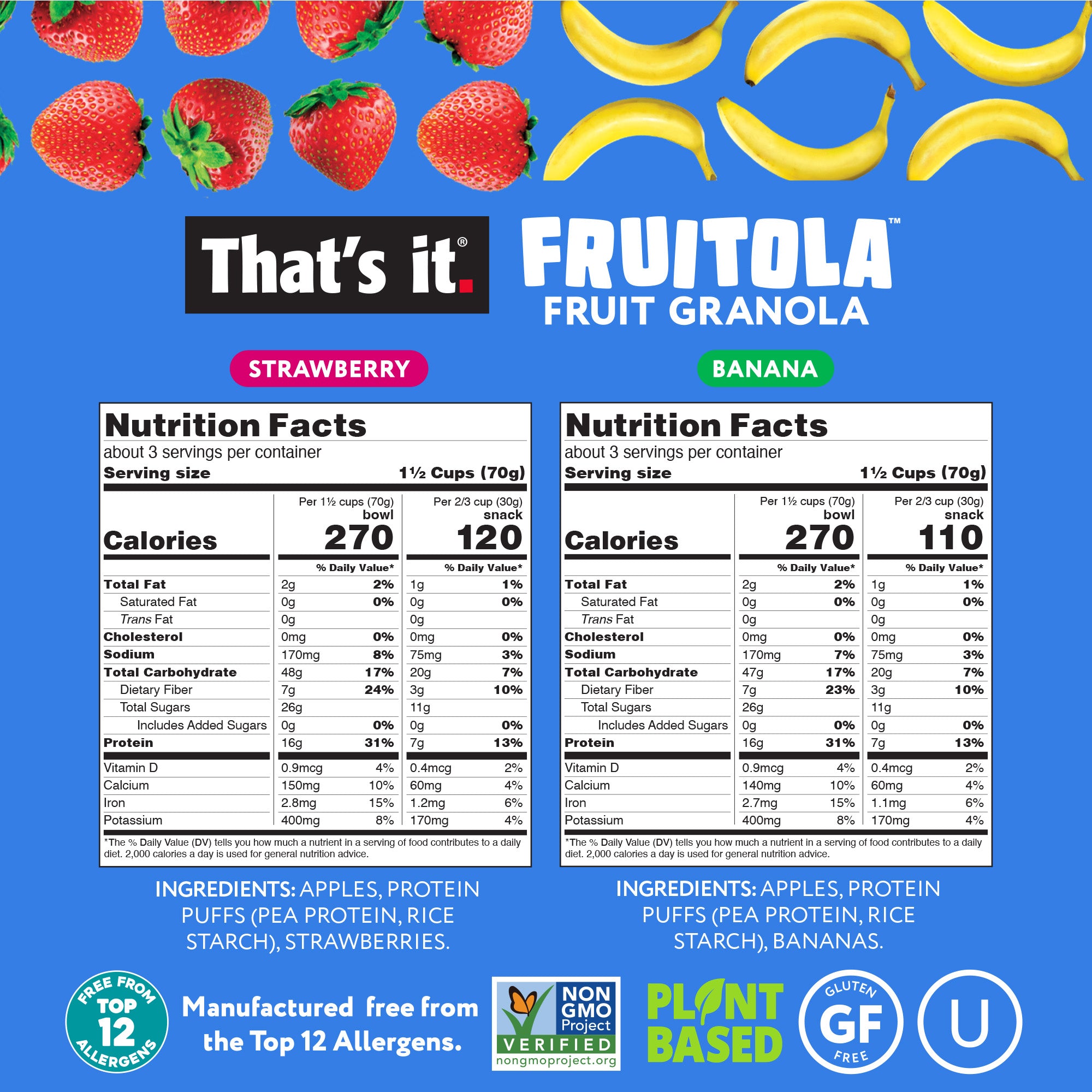 Fruitola Fruit Granola Variety Pack (4 Packs) - 7oz - View 2