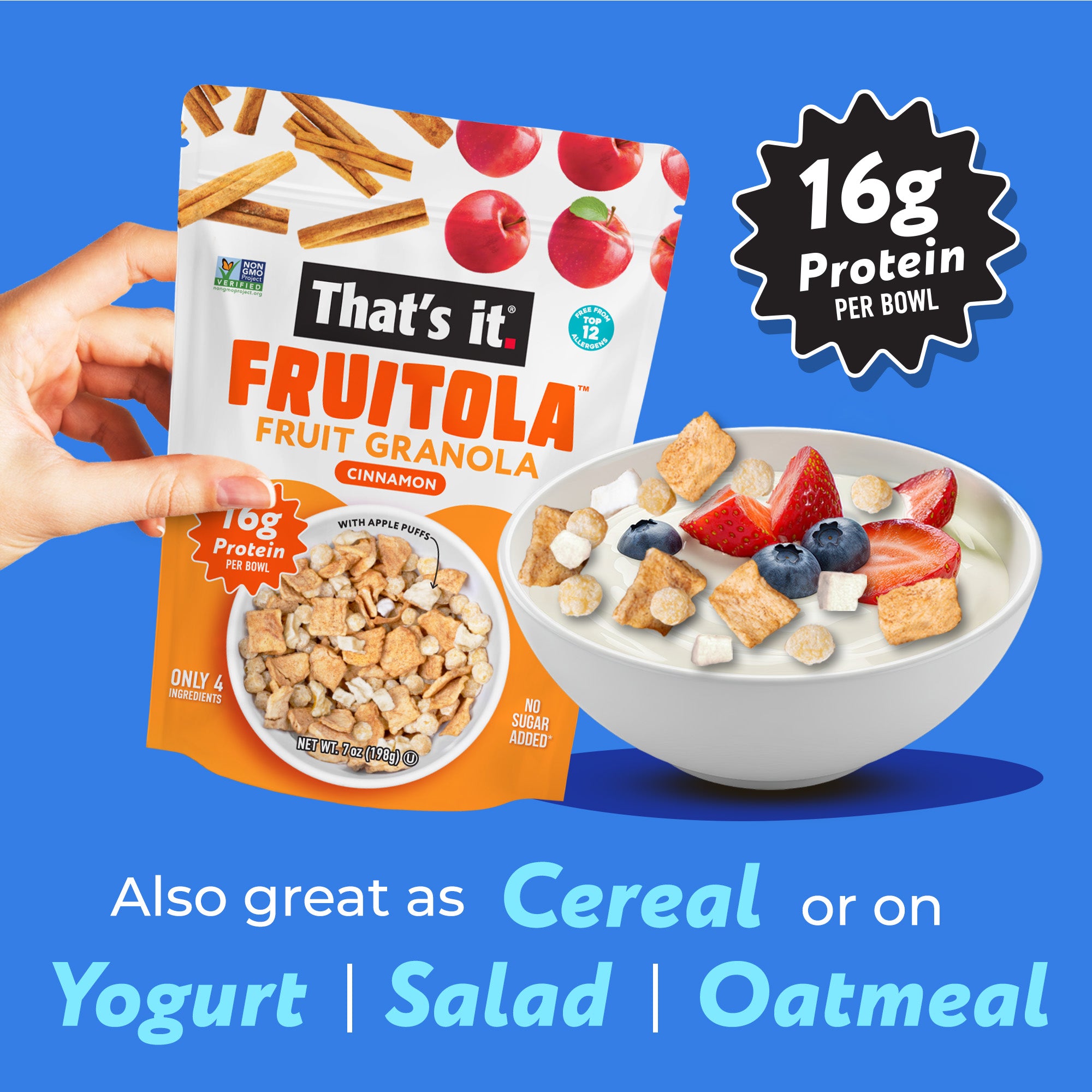 Fruitola Fruit Granola Variety Pack (4 Packs) - 7oz - View 4