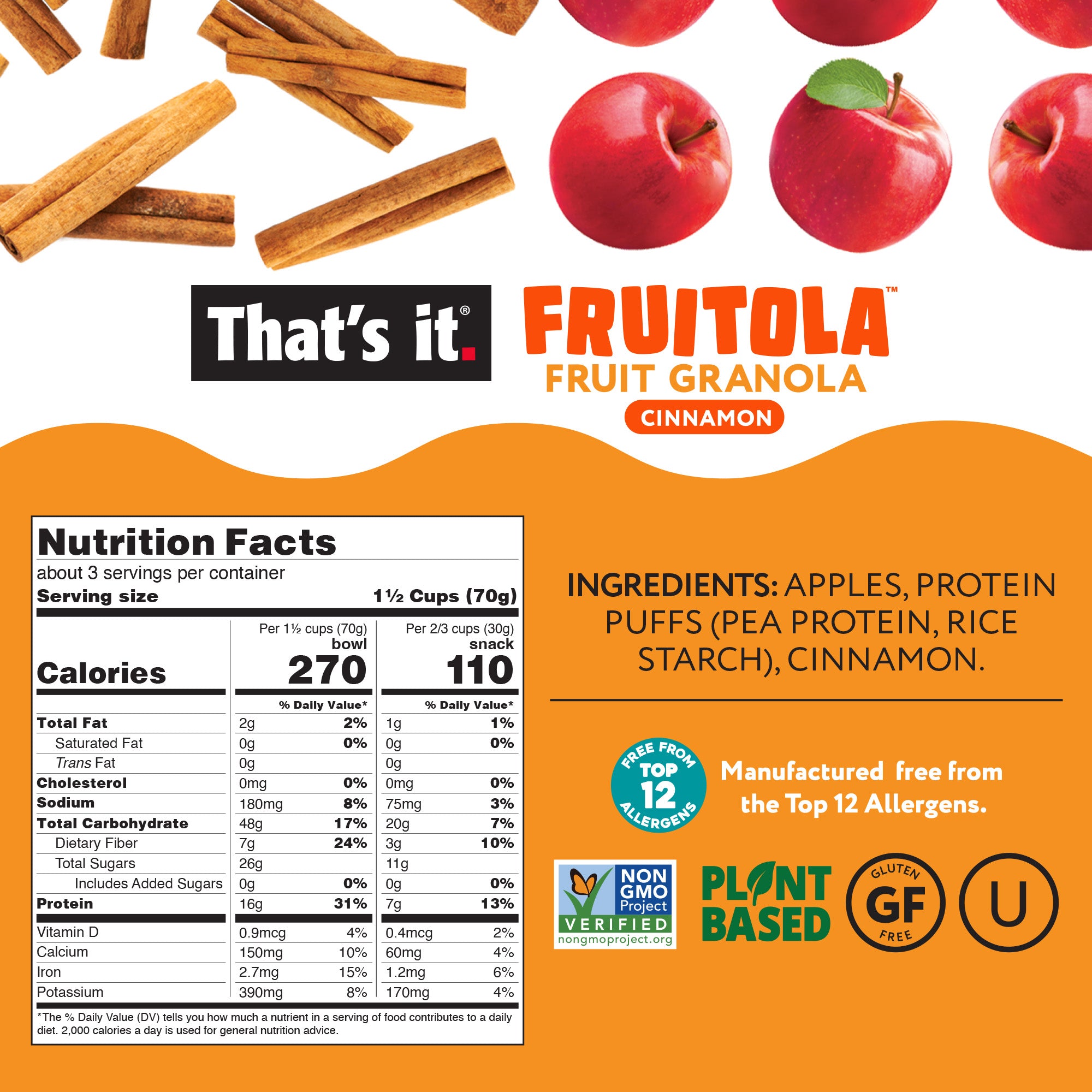 Cinnamon Fruitola Fruit Granola (3 Packs) - 7oz - View 3
