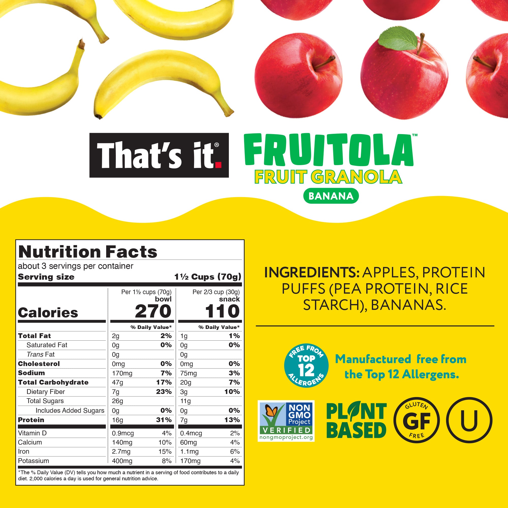 Banana Fruitola Fruit Granola (3 Packs) - 7oz - View 3