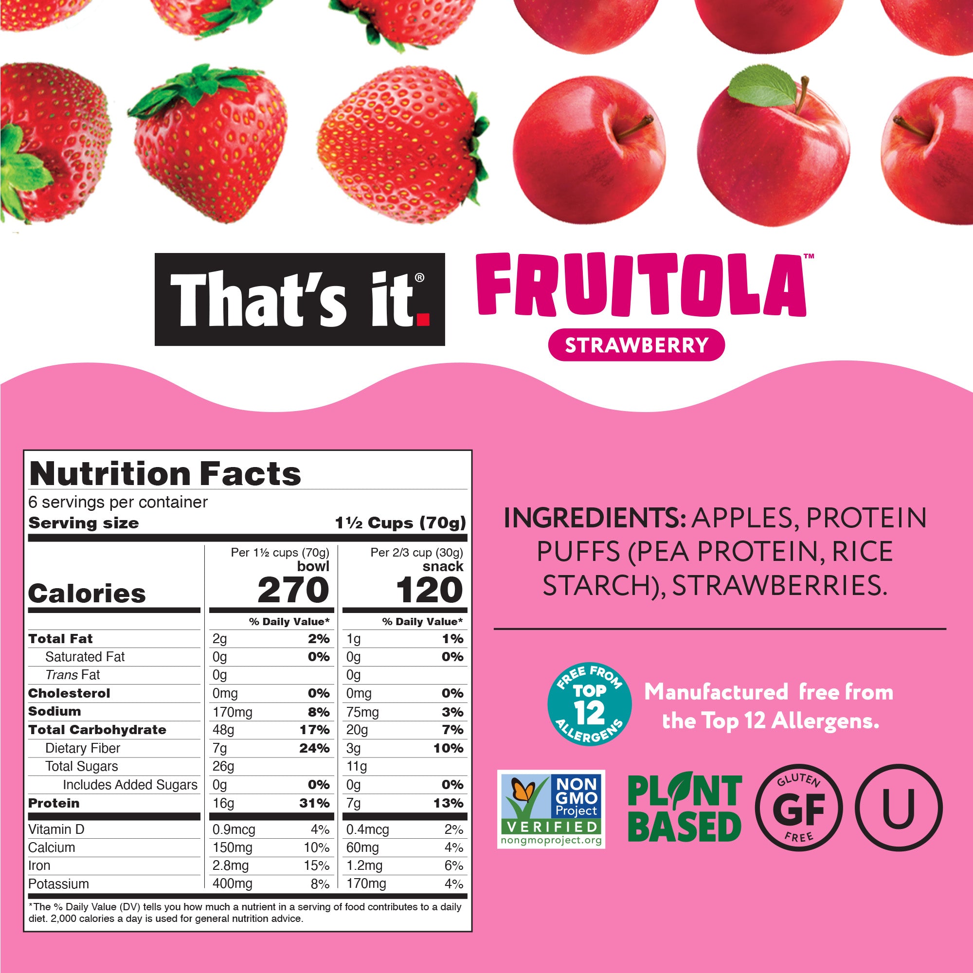 Strawberry Fruitola Fruit Granola (Family Size) - 14oz - View 2