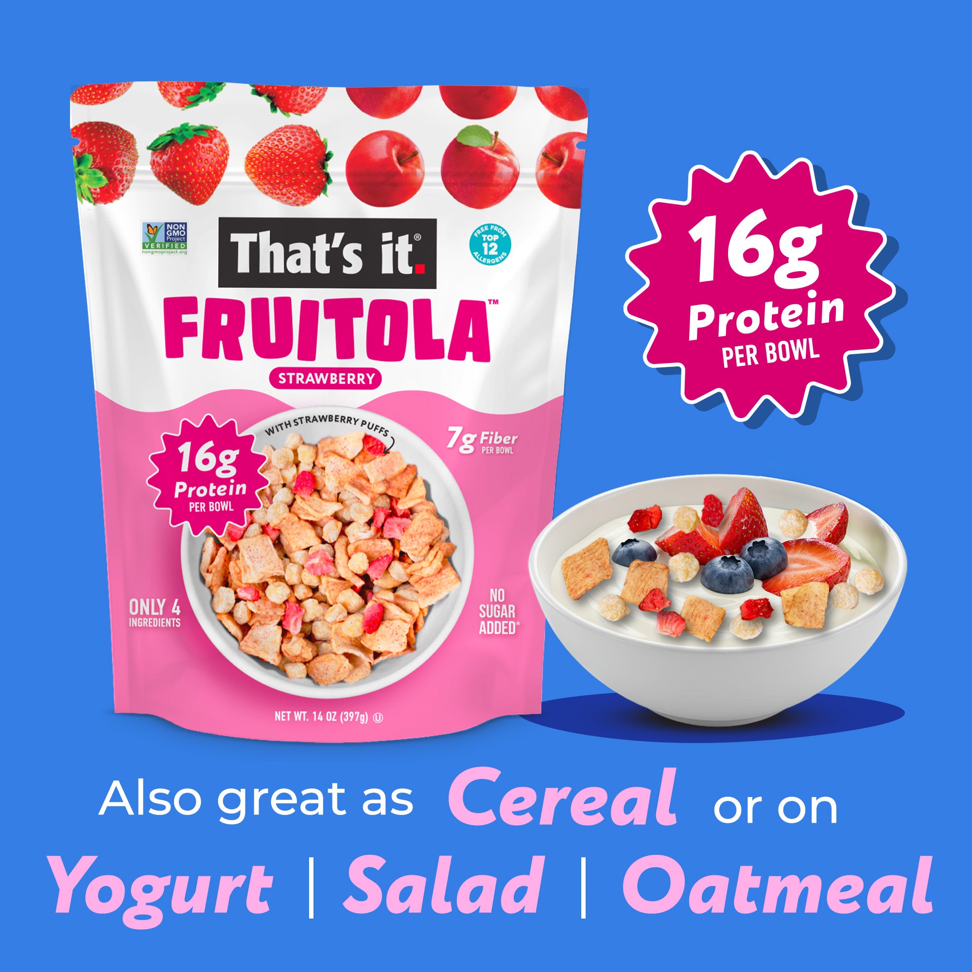Strawberry Fruitola Fruit Granola (Family Size) - 14oz - View 3