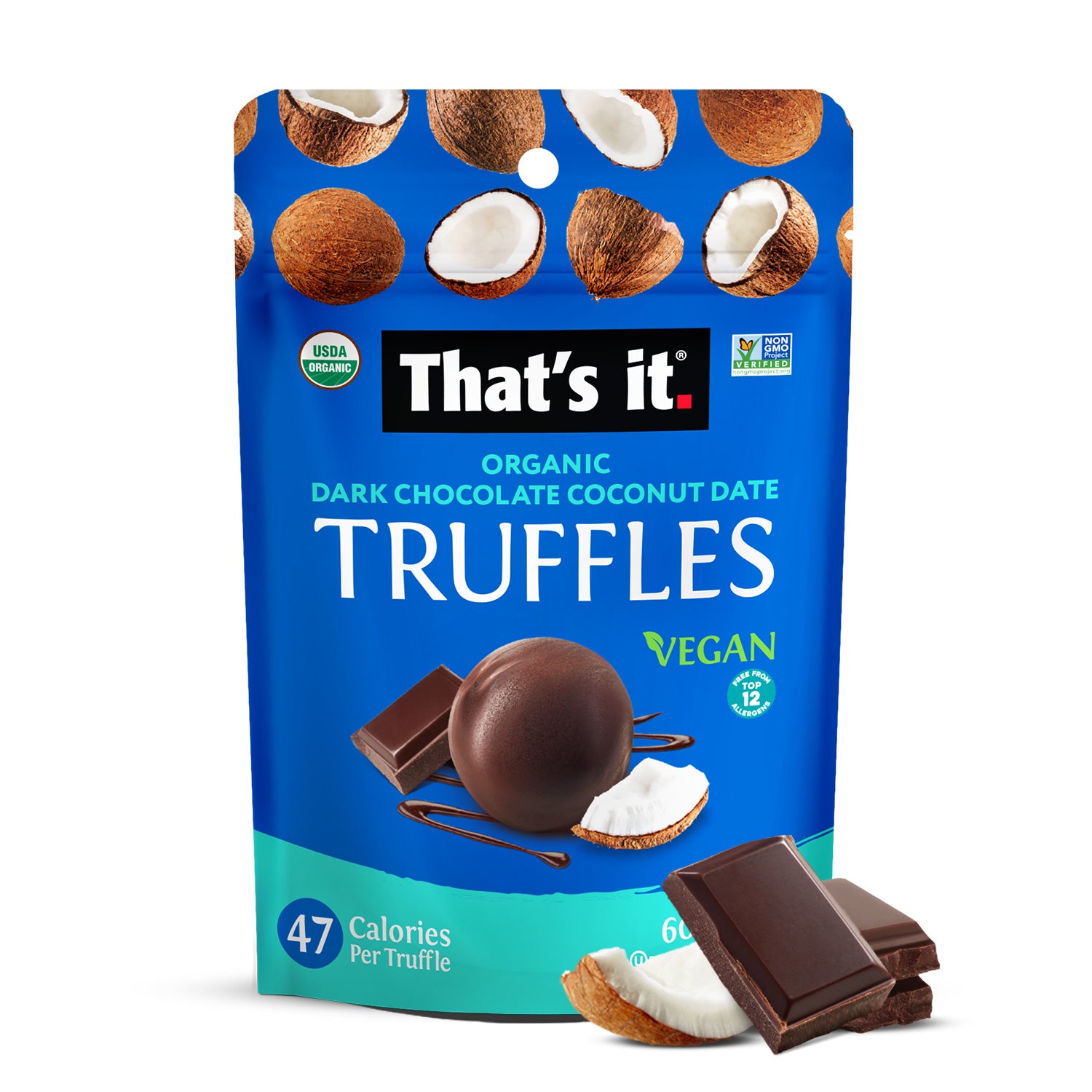 Organic Dark Chocolate Coconut Date Truffles (3 Packs) - View 2
