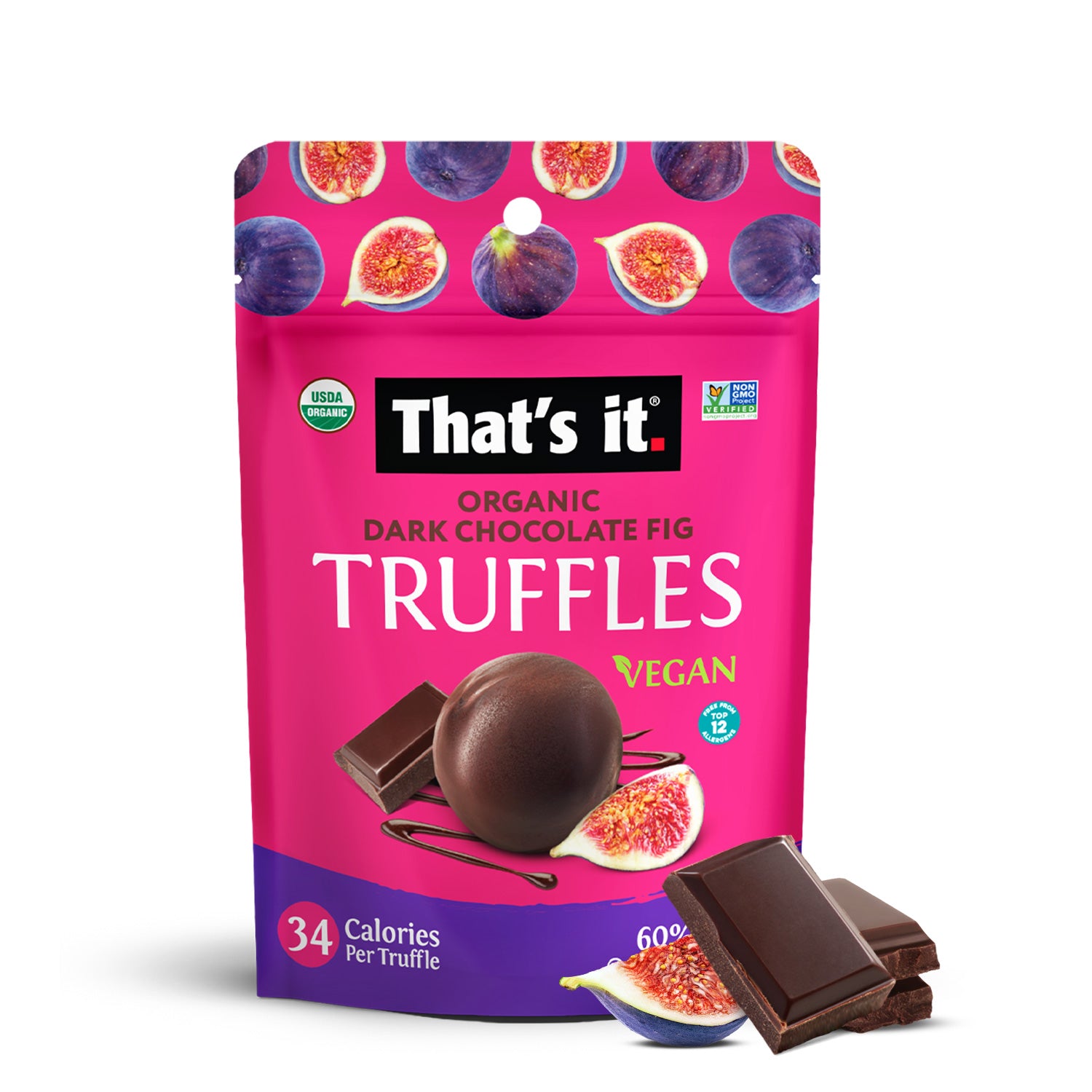 Organic Dark Chocolate Fig Truffles (3 Packs) - View 2
