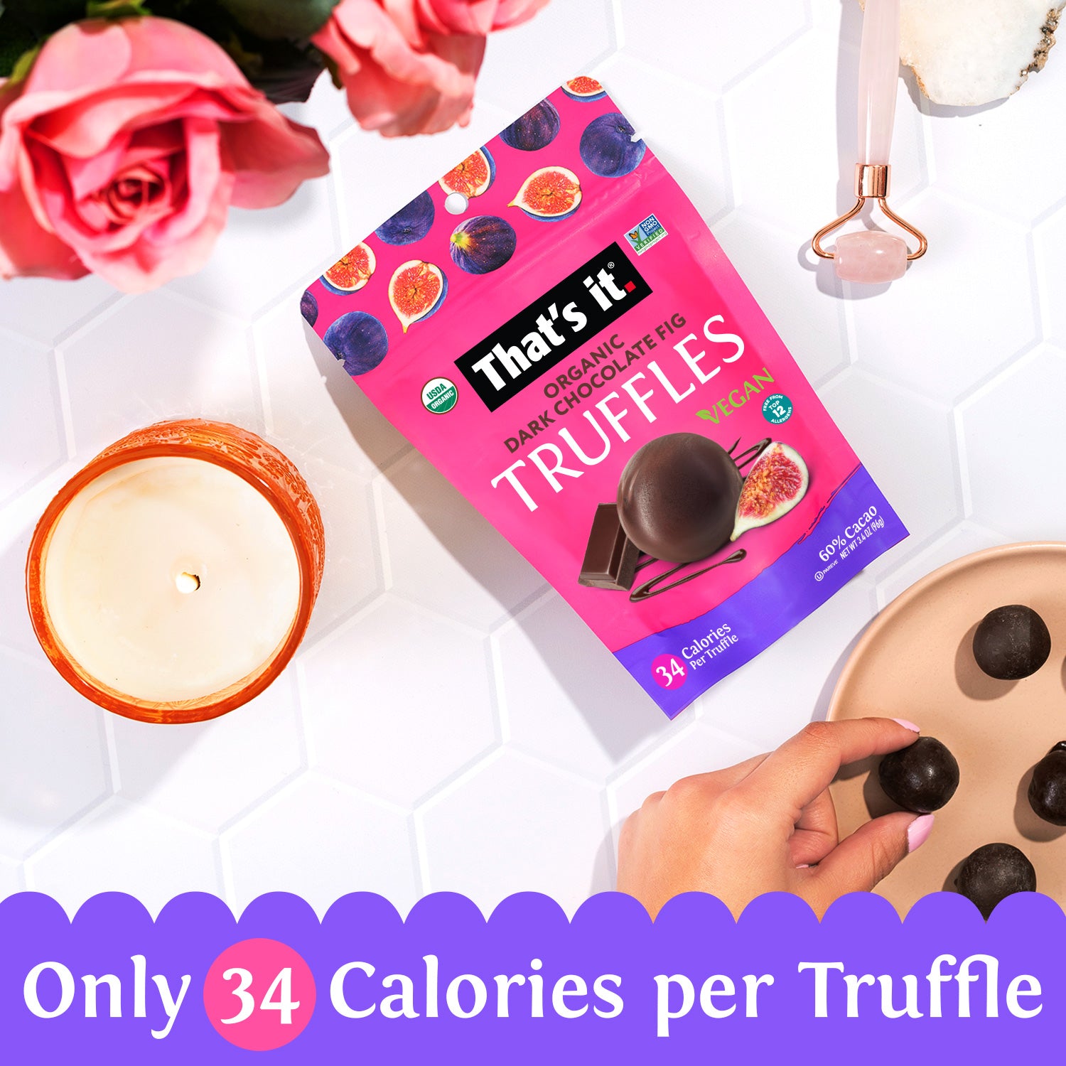 Organic Dark Chocolate Fig Truffles (3 Packs) - View 4