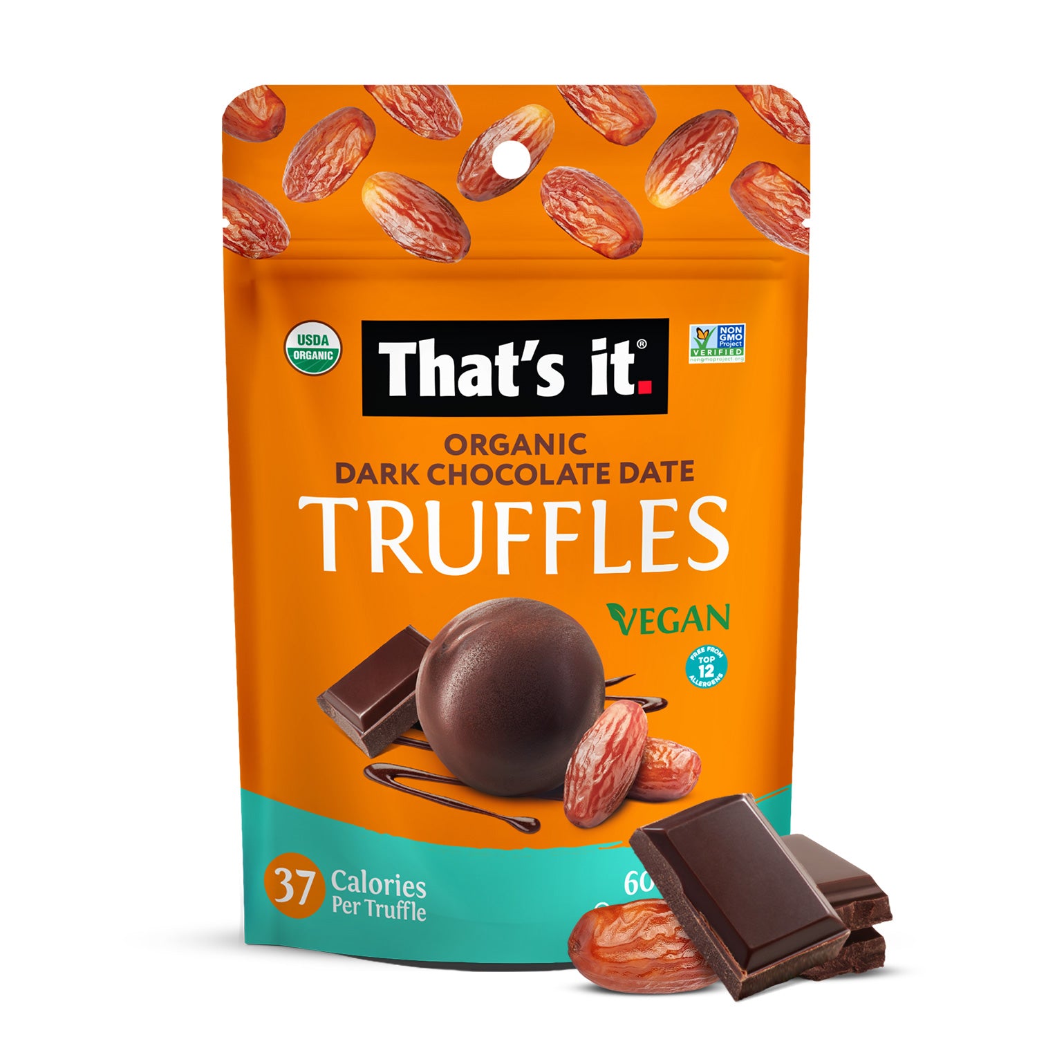 Organic Dark Chocolate Date Truffles (3 Packs) - View 2