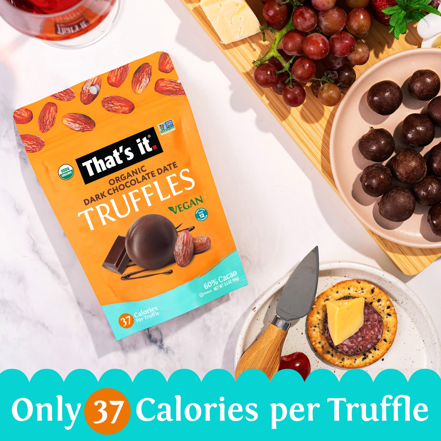 Organic Dark Chocolate Date Truffles (3 Packs) - View 4
