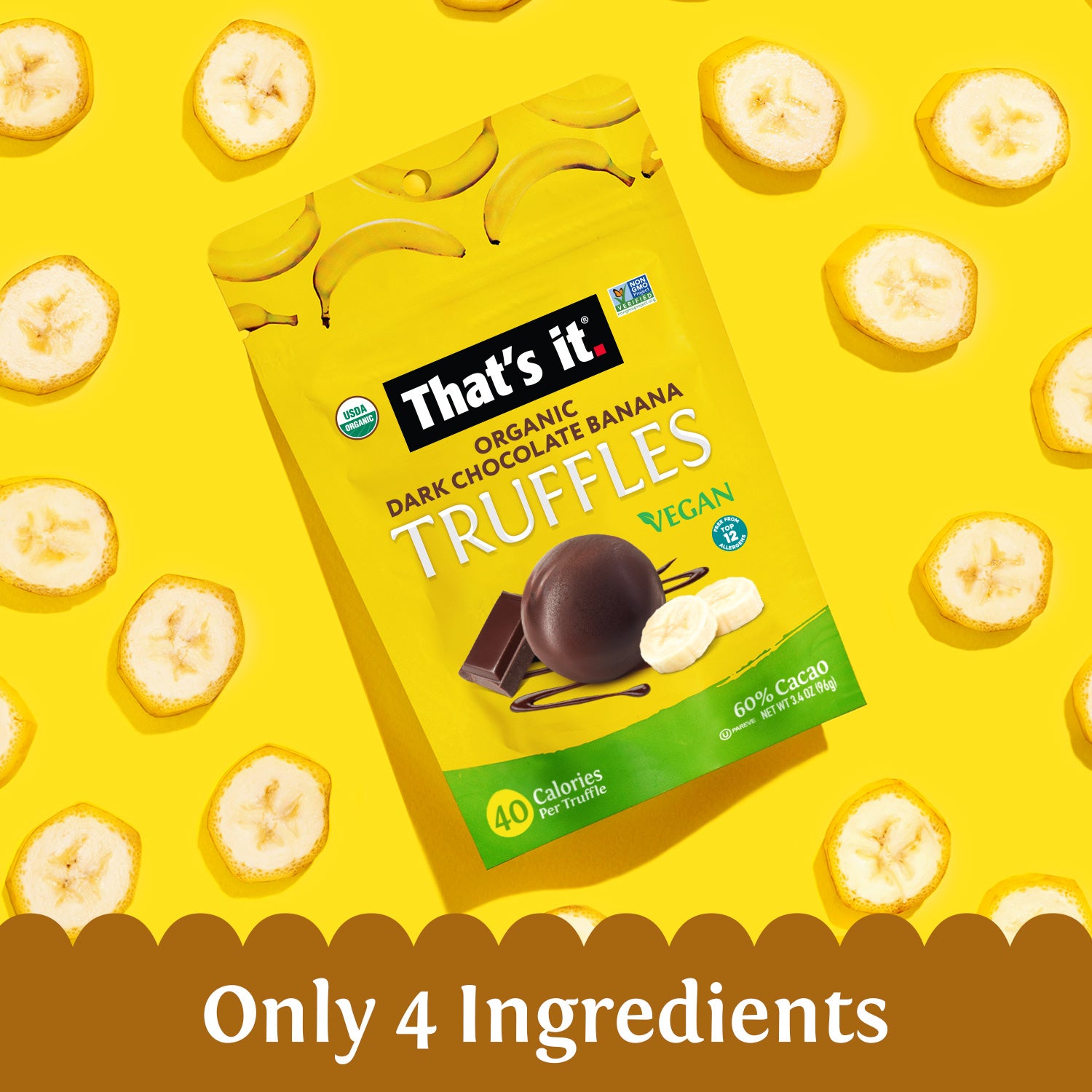 Organic Dark Chocolate Banana Truffles (3 Packs) - View 5