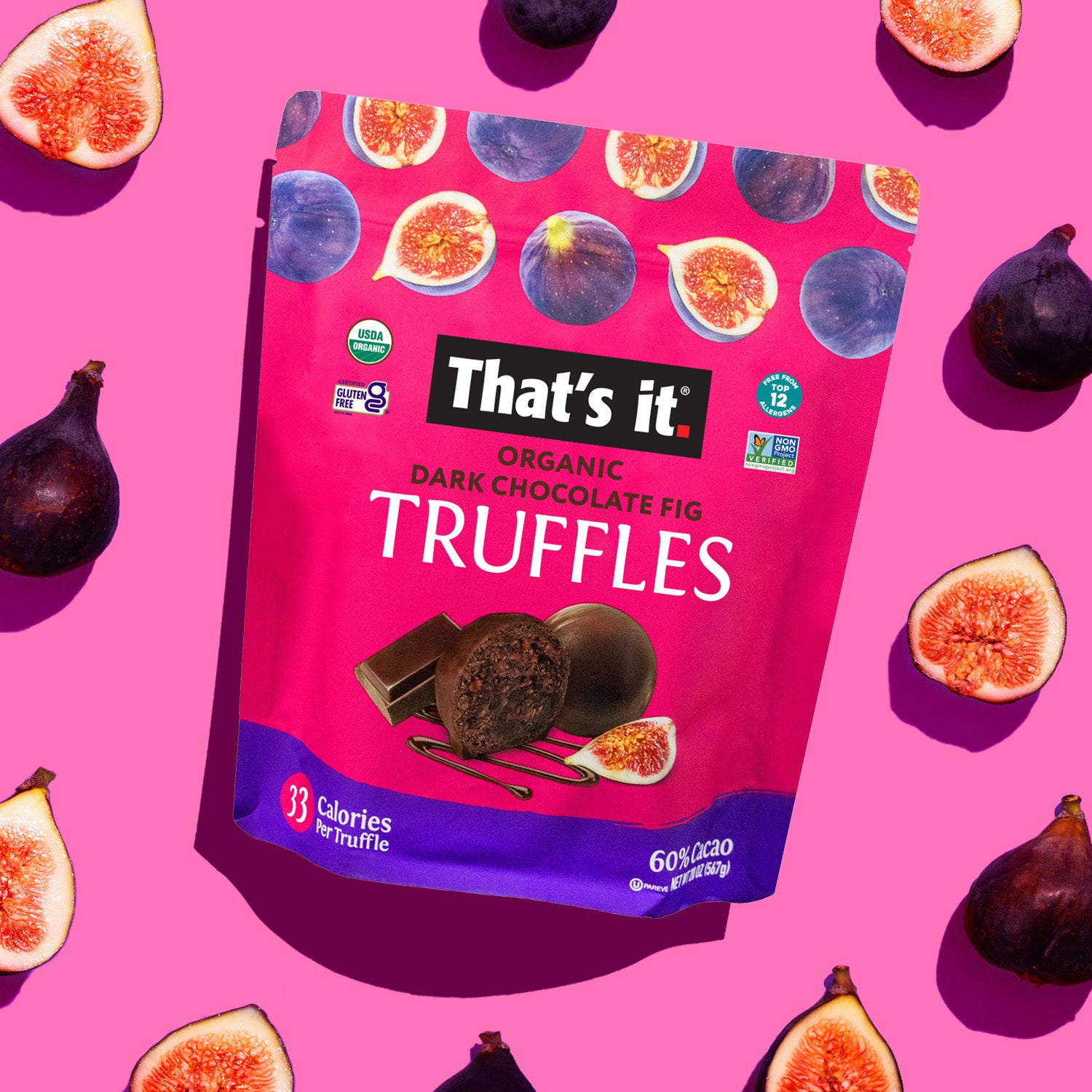 Organic Dark Chocolate Fig Truffles (20 oz) - View 3