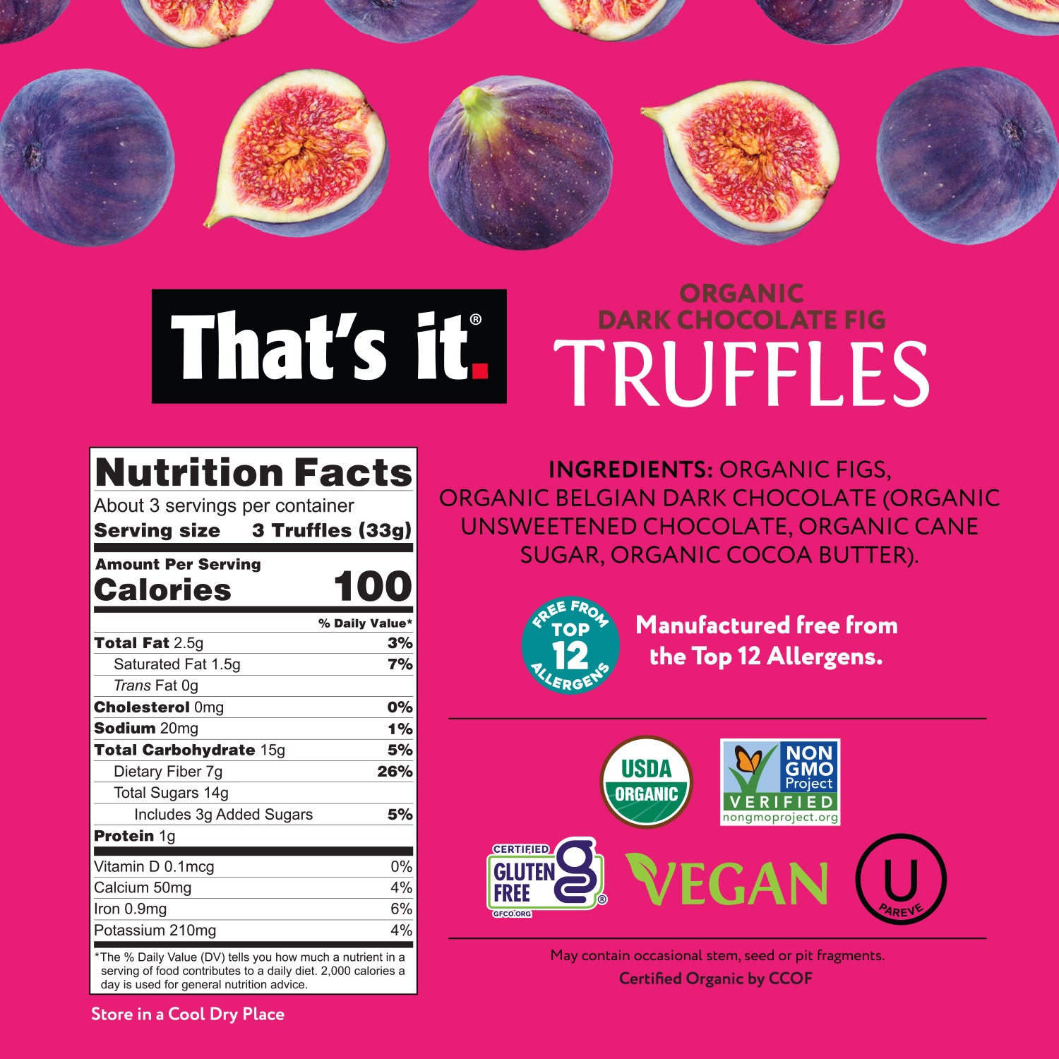 Organic Dark Chocolate Fruit Truffles Variety Pack - Banana, Coconut & Fig (3 - View 5