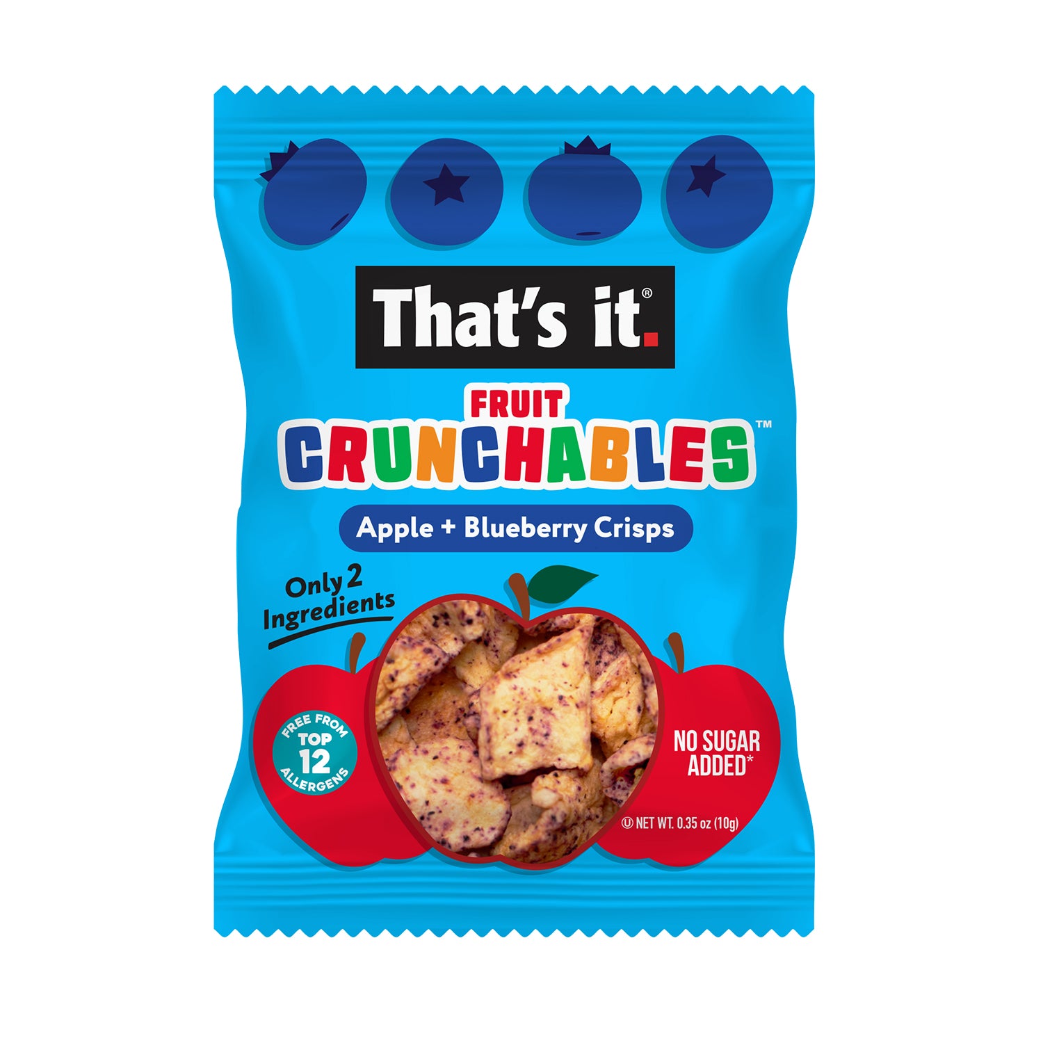 Apple + Blueberry Crisps Fruit Crunchables (15 Packs) - View 2