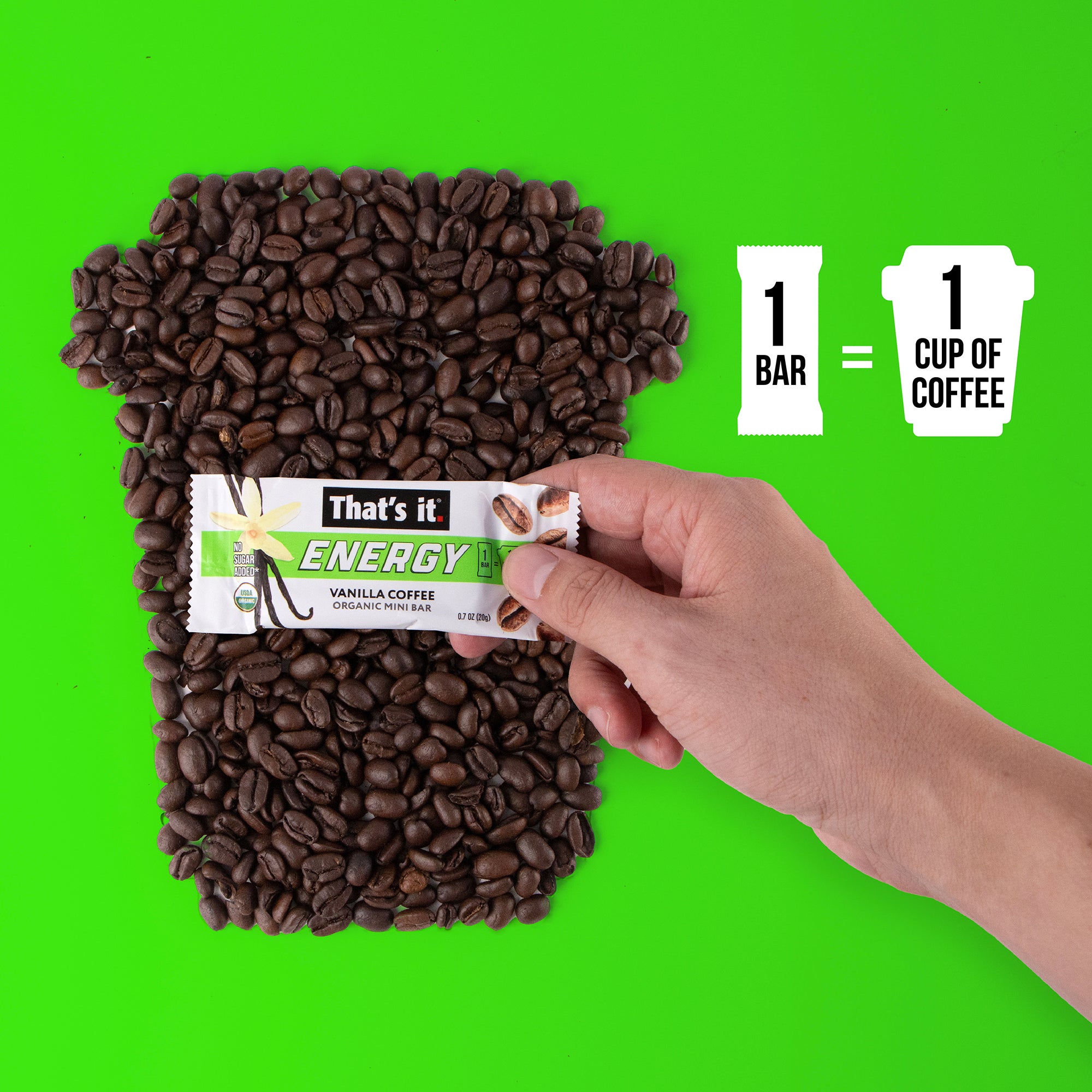 Vanilla Coffee Organic Energy Mini Bars - View 2