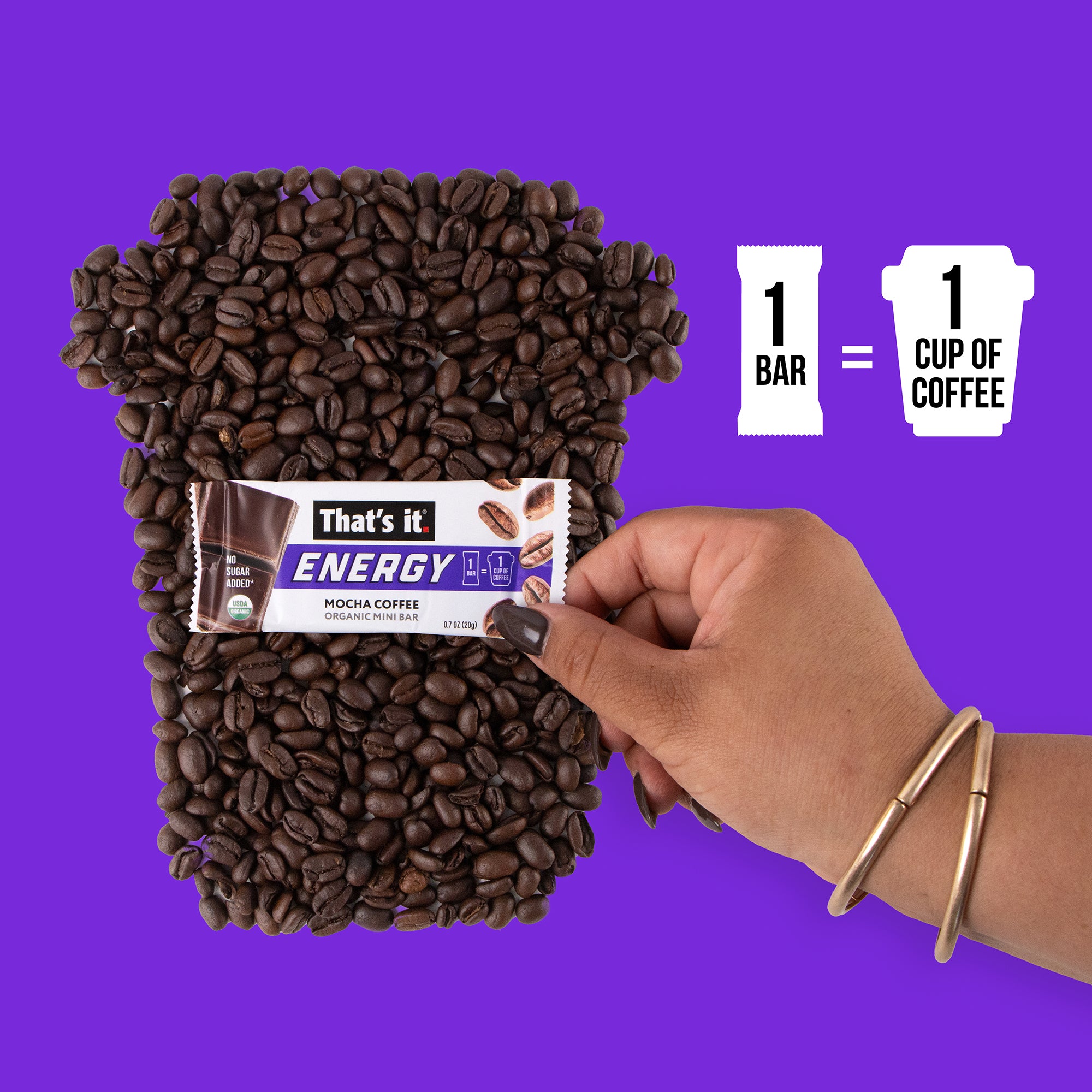 Mocha Coffee Organic Energy Mini Bars - View 2