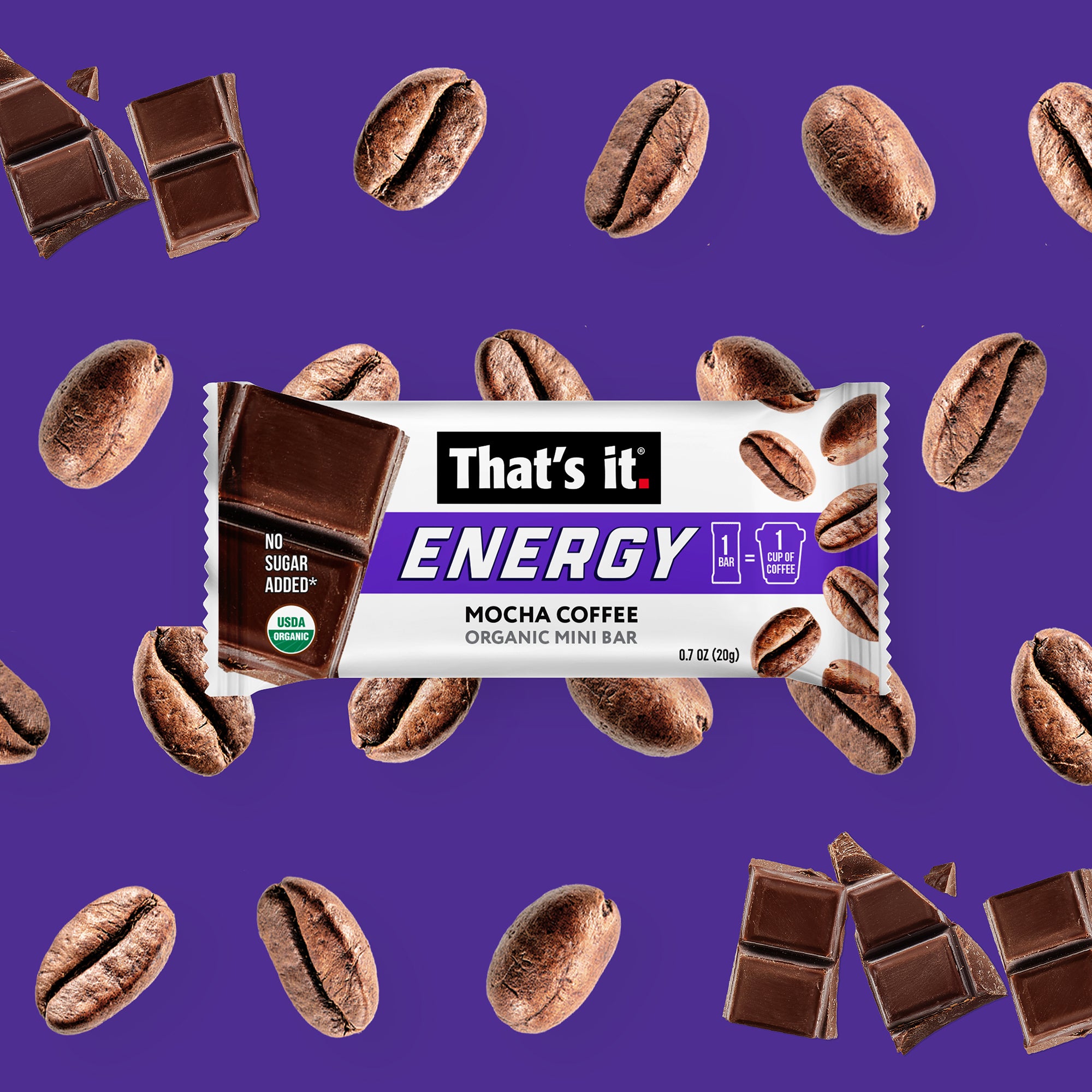 Mocha Coffee Organic Energy Mini Bars - View 6