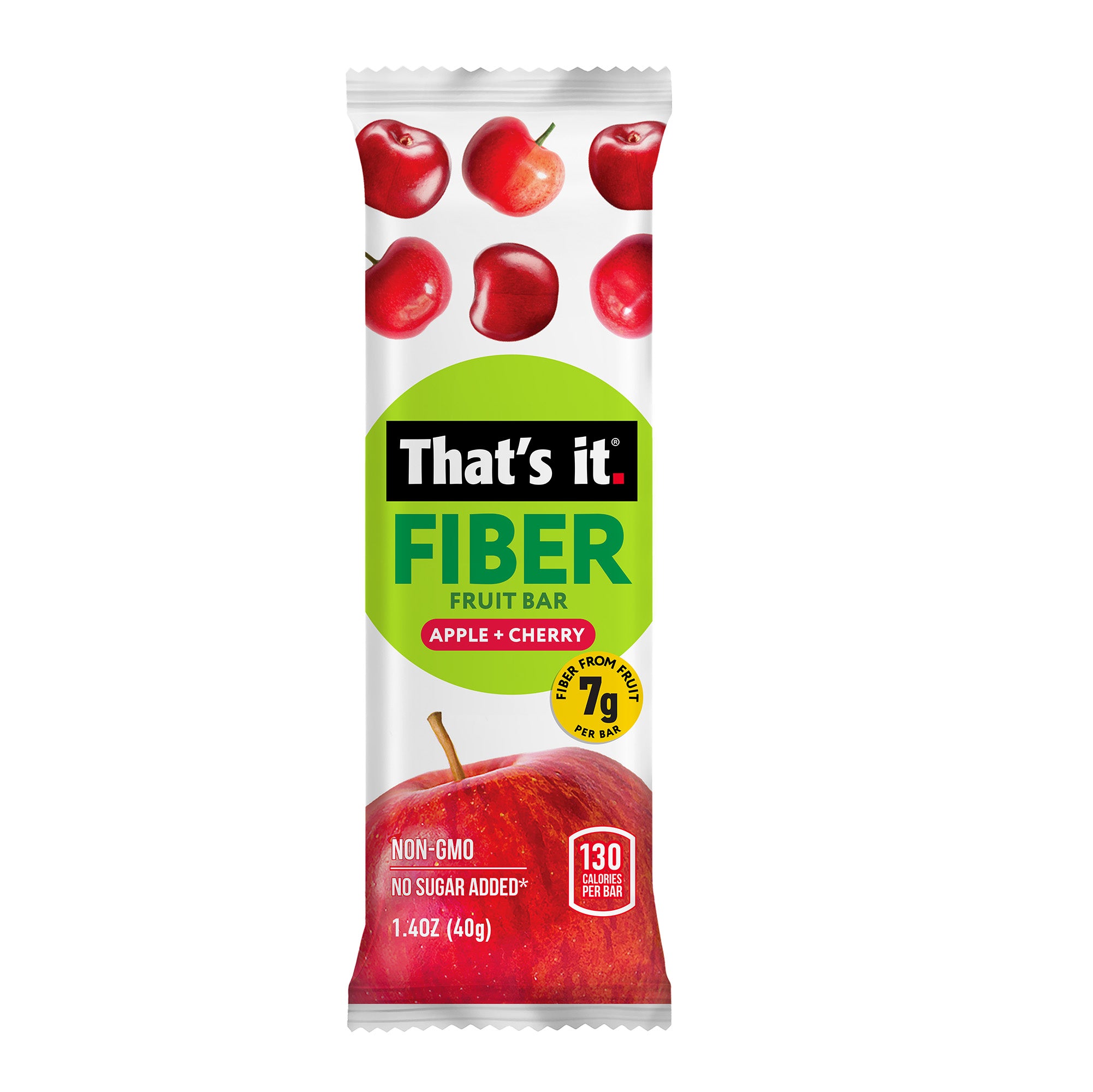 Apple + Cherry Fiber Fruit Bars (12 Bars) - View 2