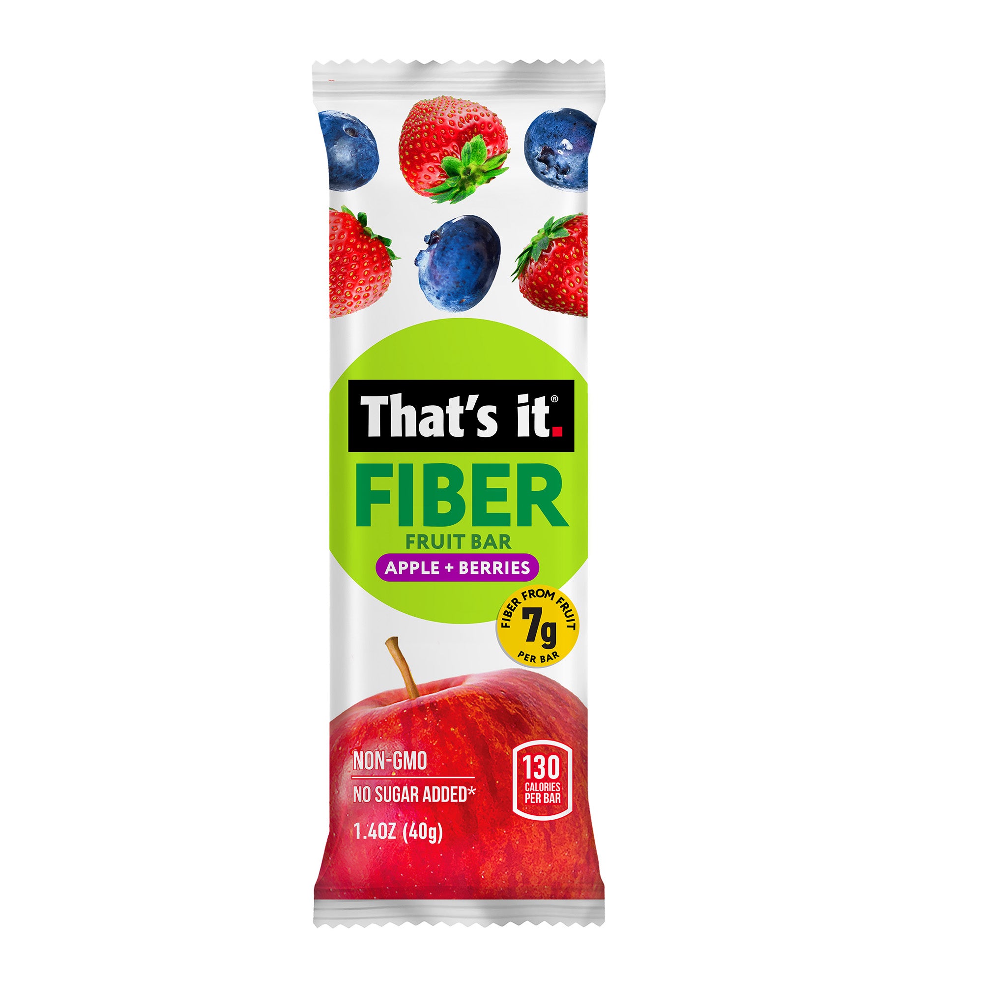 Apple + Berries Fiber Fruit Bars (12 Bars) - View 2