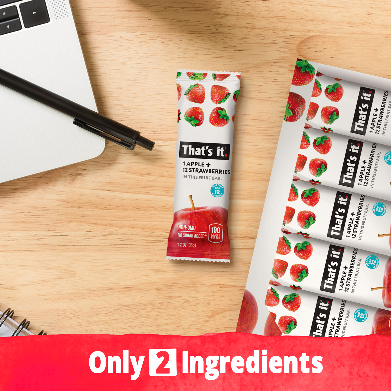 Apple + Strawberry Fruit Bars - View 4