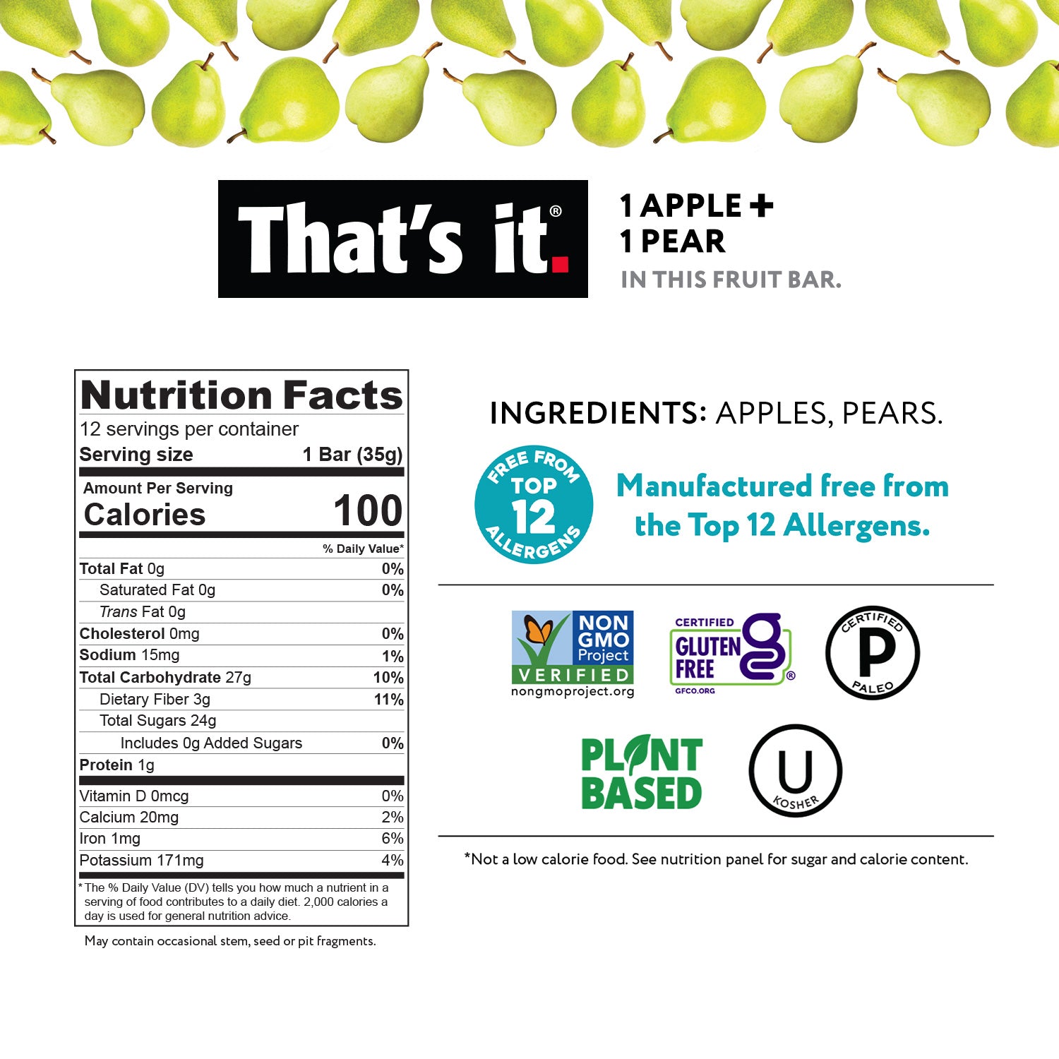 Apple + Pear Fruit Bars - View 3