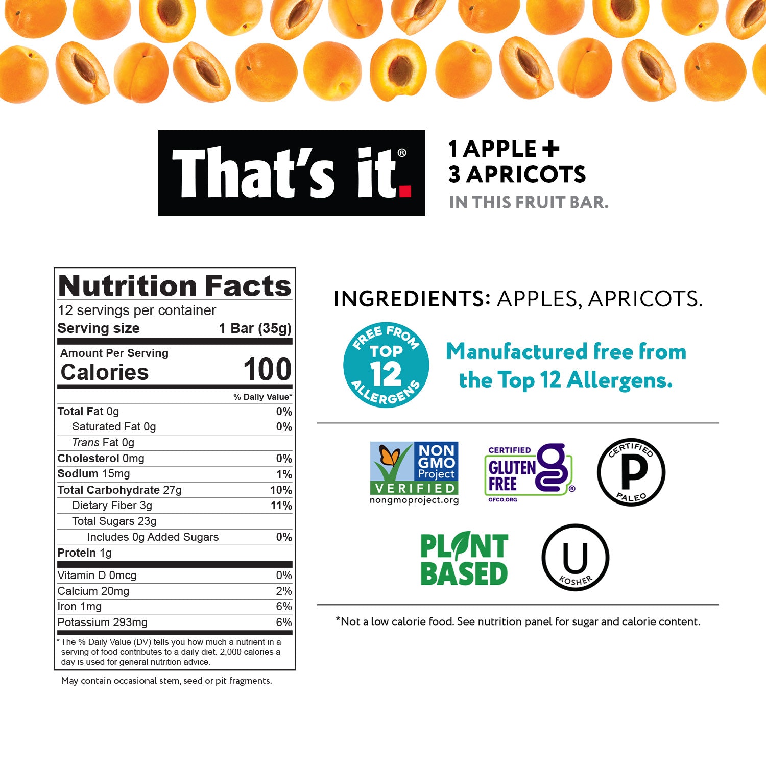 Apple + Apricot Fruit Bars - View 4