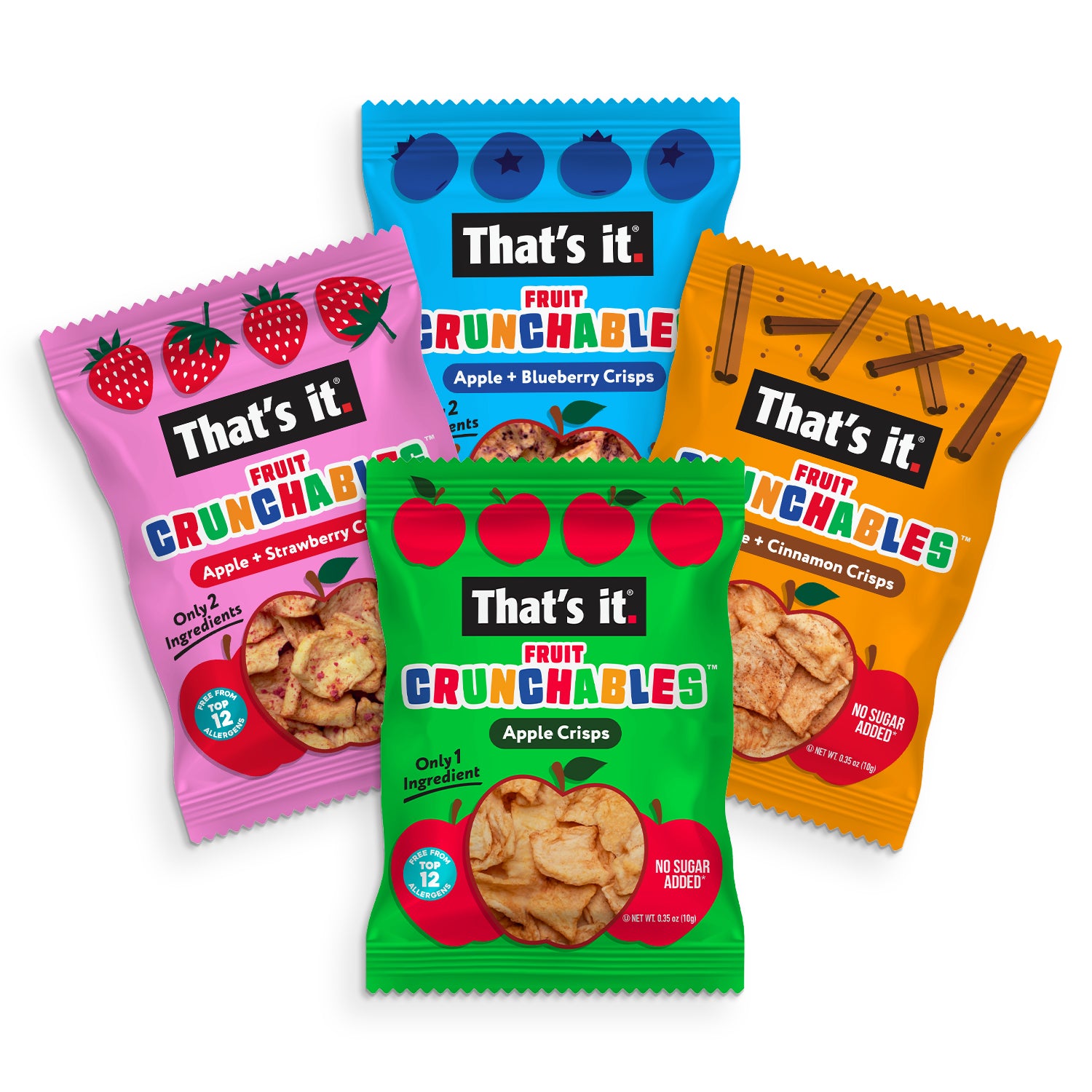 Fruit Crunchables Apple Crisps Variety Pack Bundle Box - Apple, Blueberry, - View 6