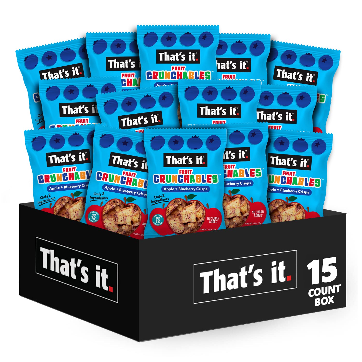Apple + Blueberry Crisps Fruit Crunchables (15 Packs)