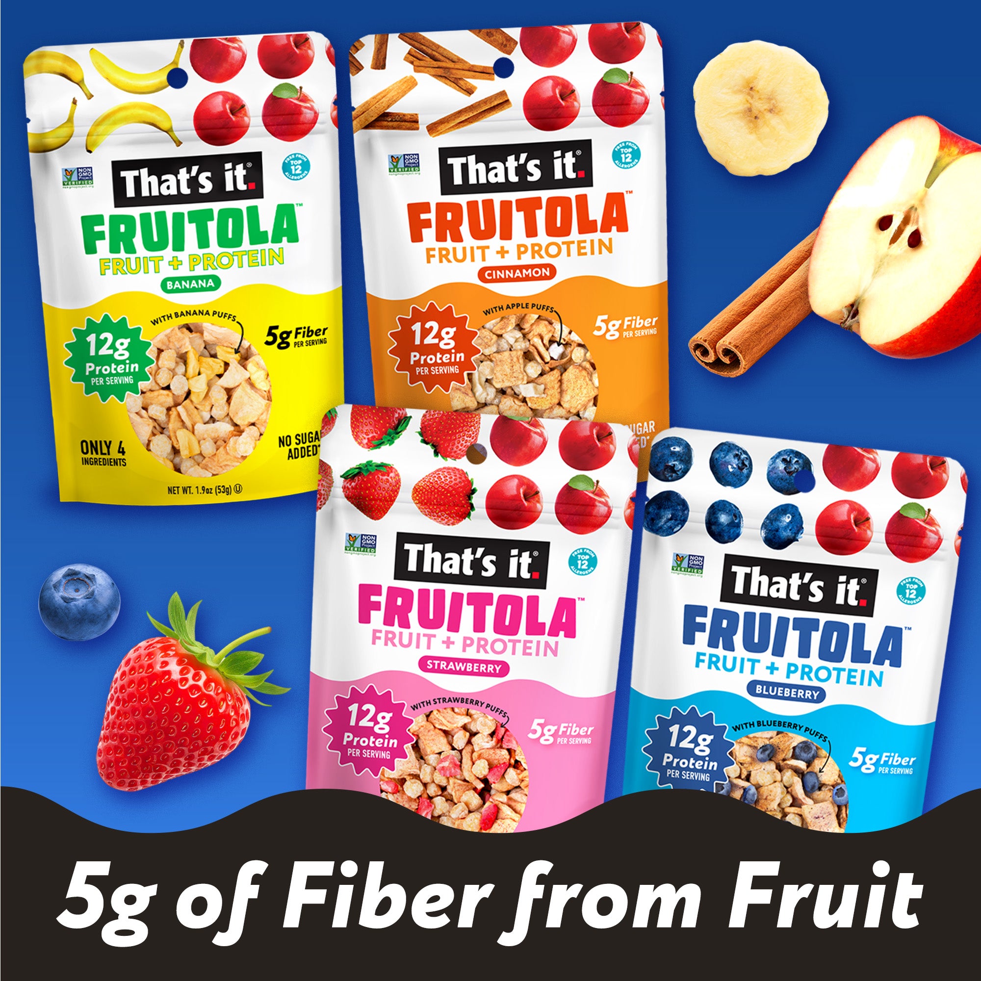 Fruitola Fruit Granola Snack Size Variety Pack (4 Packs) - 1.9oz - View 4