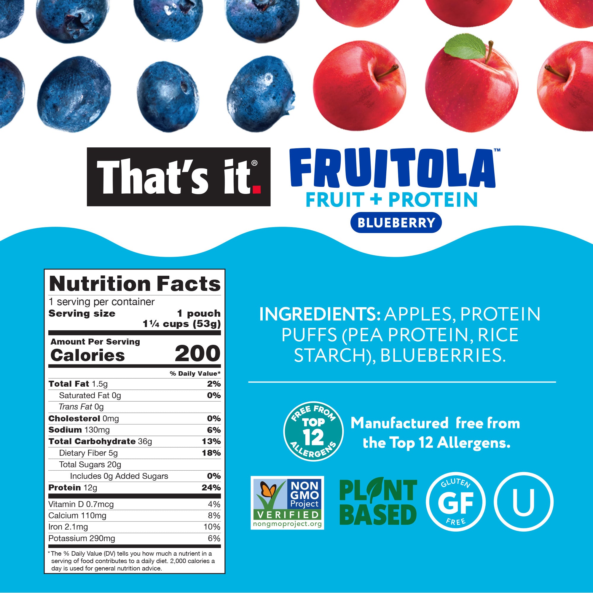Blueberry Fruitola Fruit Granola - Snack Size (4 Packs) - 1.9oz - View 3
