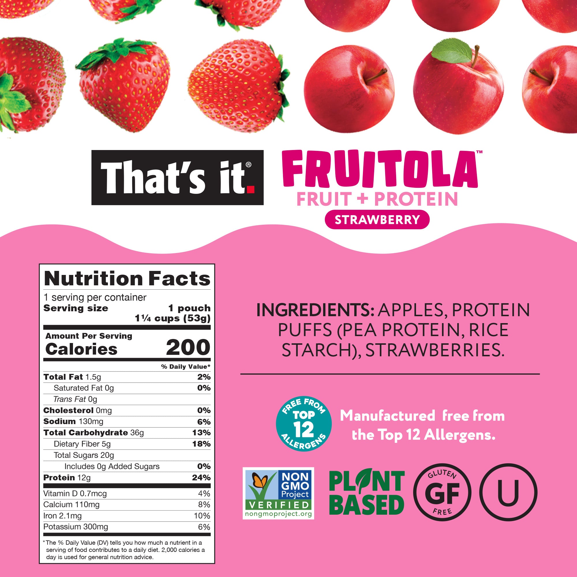 Strawberry Fruitola Fruit Granola - Snack Size (4 Packs) - 1.9oz - View 3