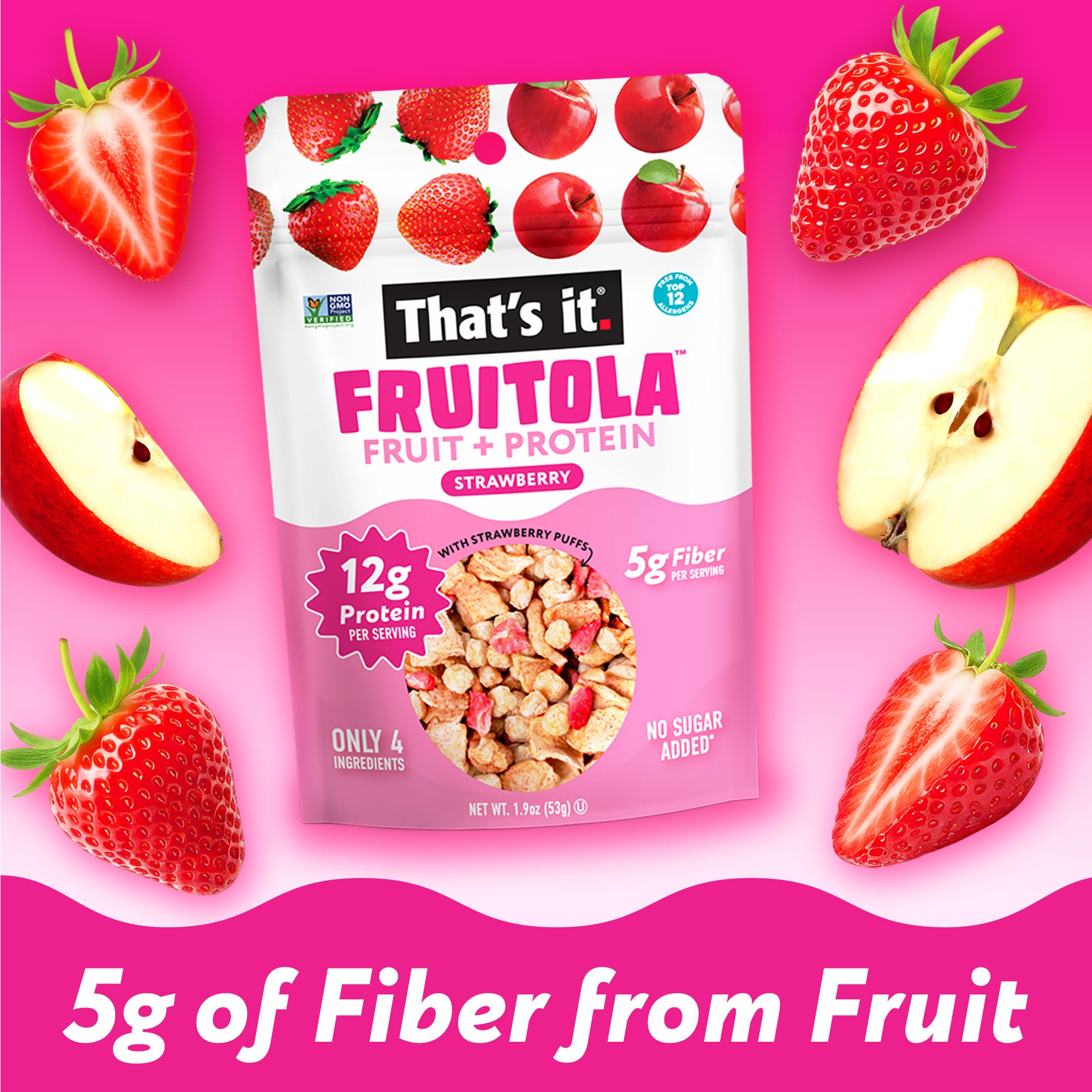 Strawberry Fruitola Fruit Granola - Snack Size (4 Packs) - 1.9oz - View 5