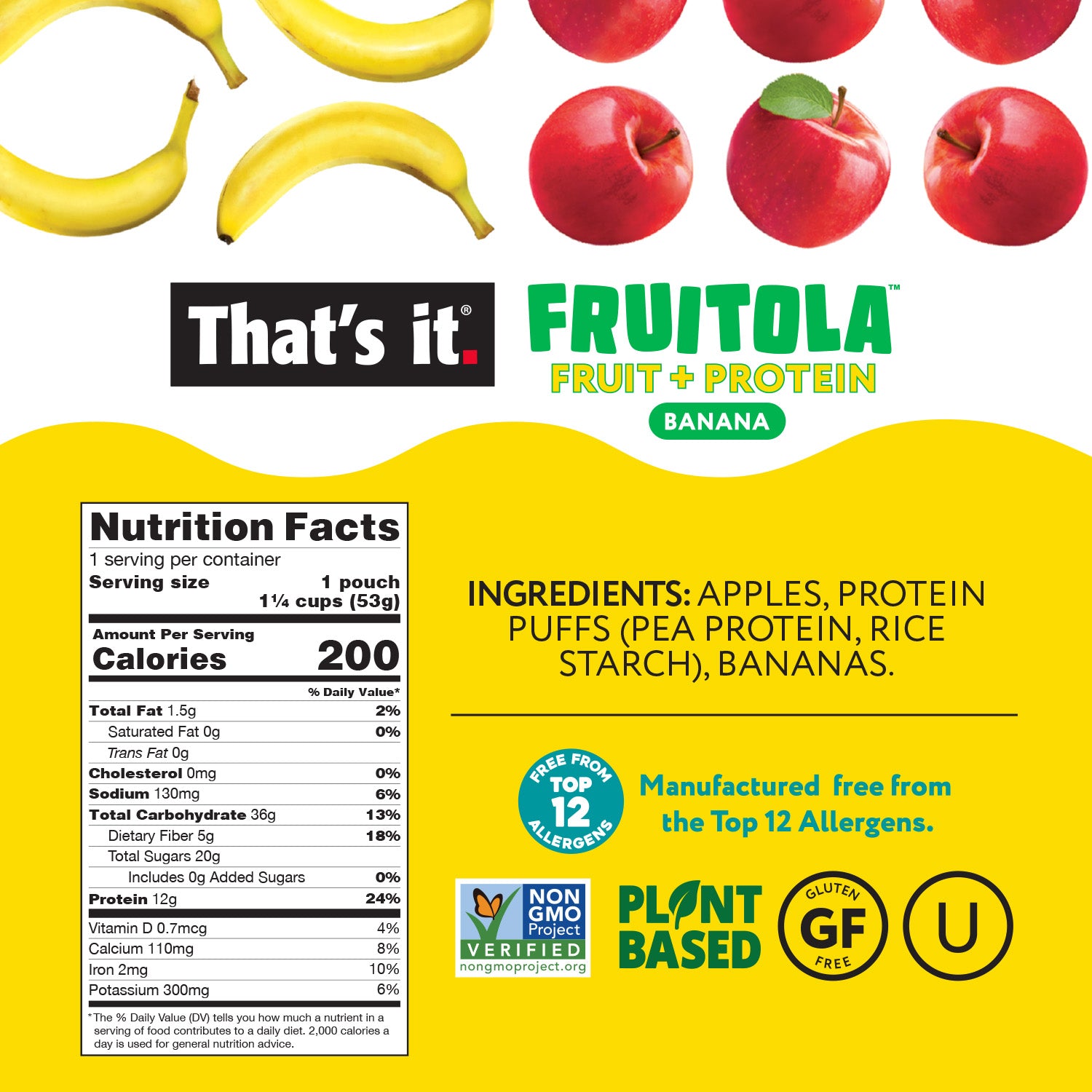 Banana Fruitola Fruit Granola - Snack Size (4 Packs) - 1.9oz - View 3