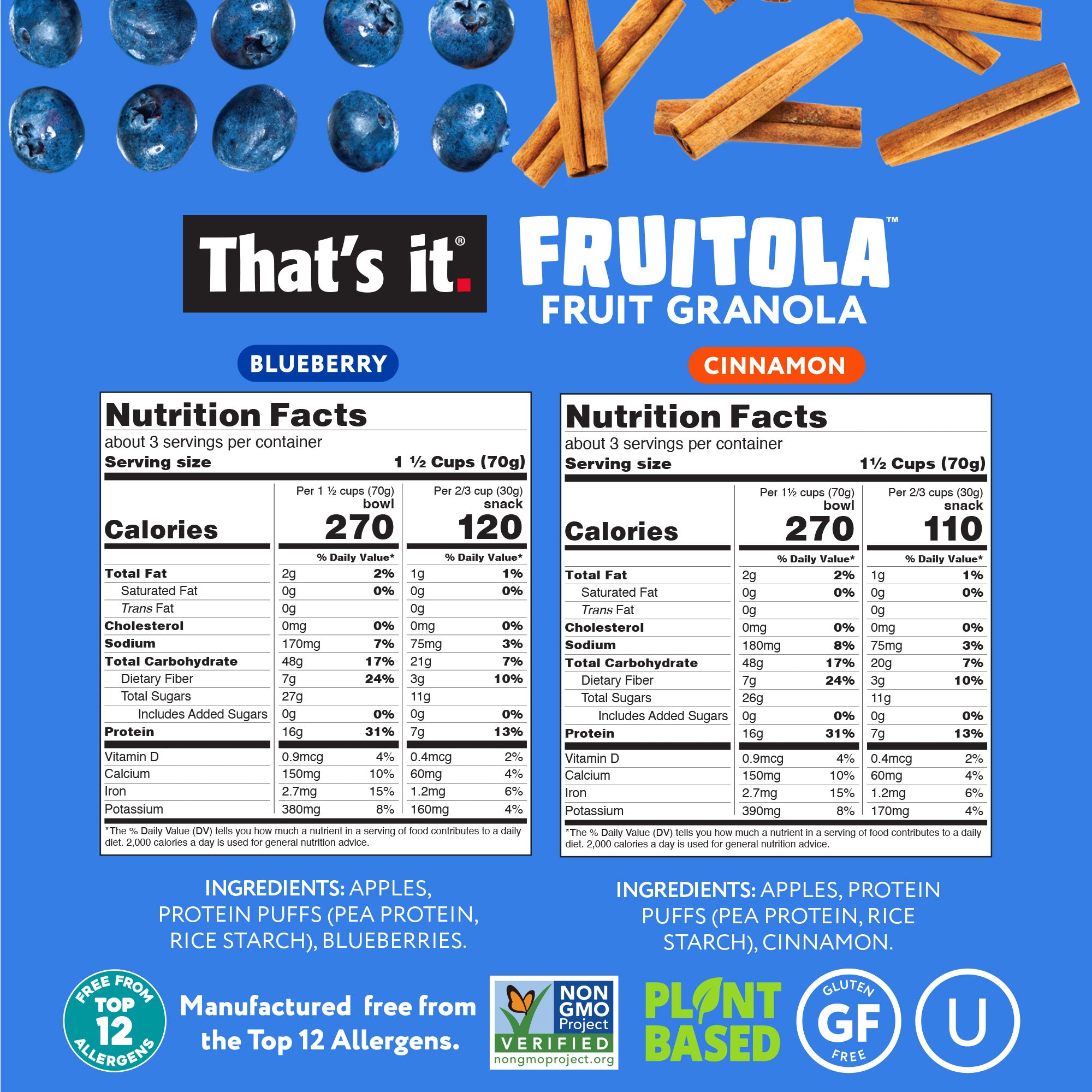 Fruitola Fruit Granola Variety Pack (4 Packs) - 7oz - View 3