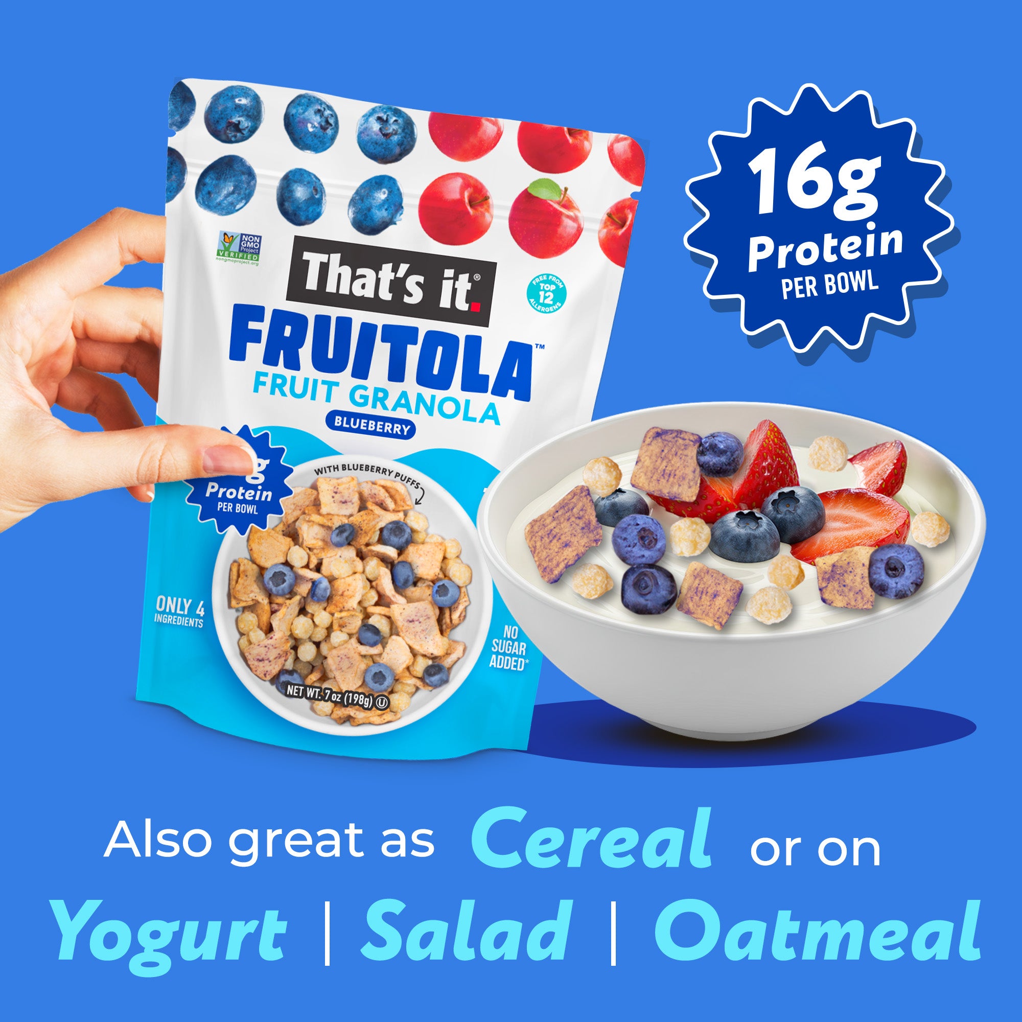 Blueberry Fruitola Fruit Granola (3 Packs) - 7oz - View 4