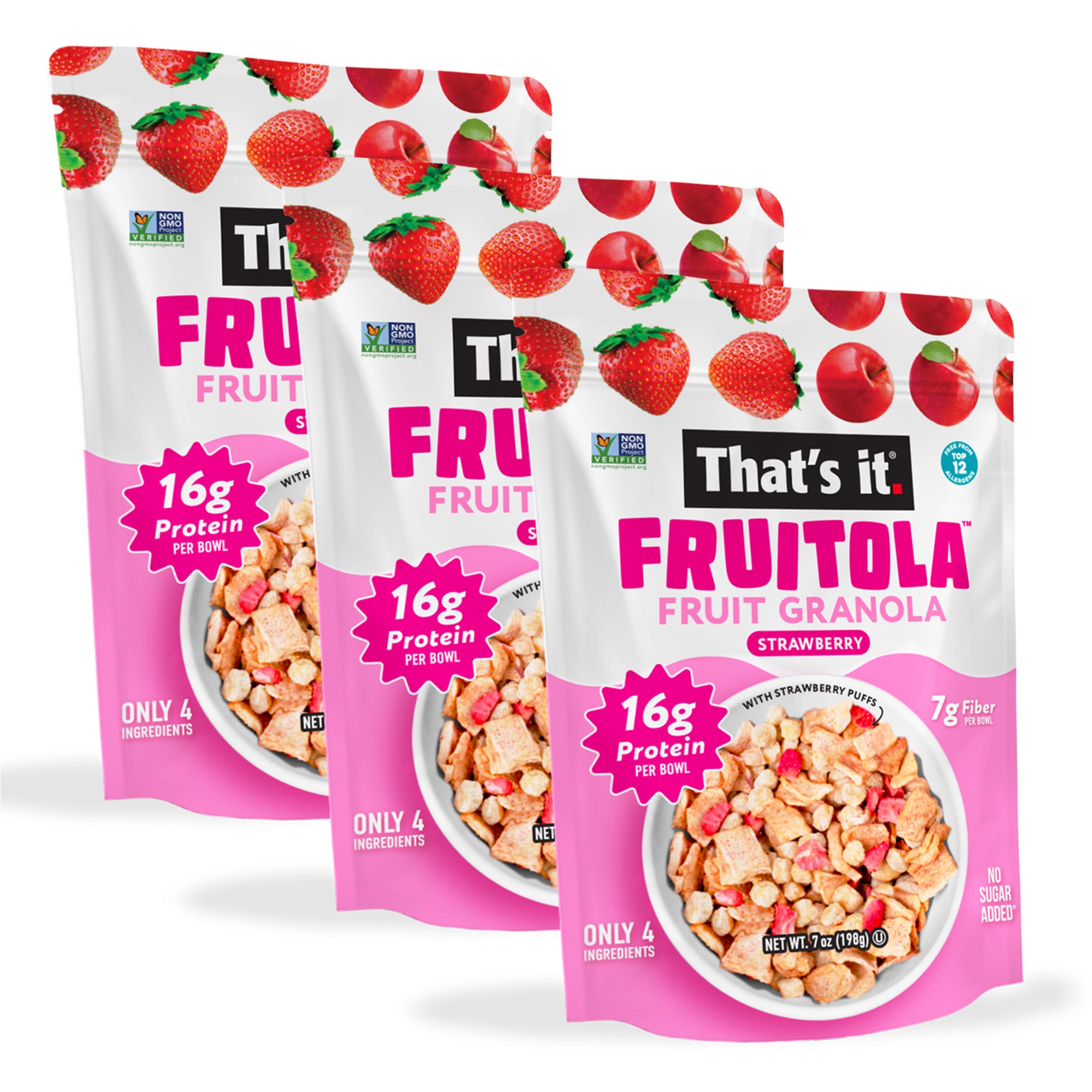 Strawberry Fruitola Fruit Granola (3 Packs) - 7oz