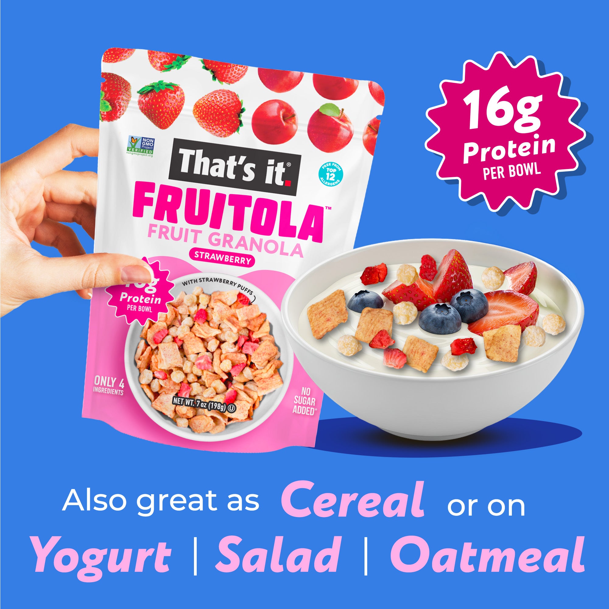 Strawberry Fruitola Fruit Granola (3 Packs) - 7oz - View 4