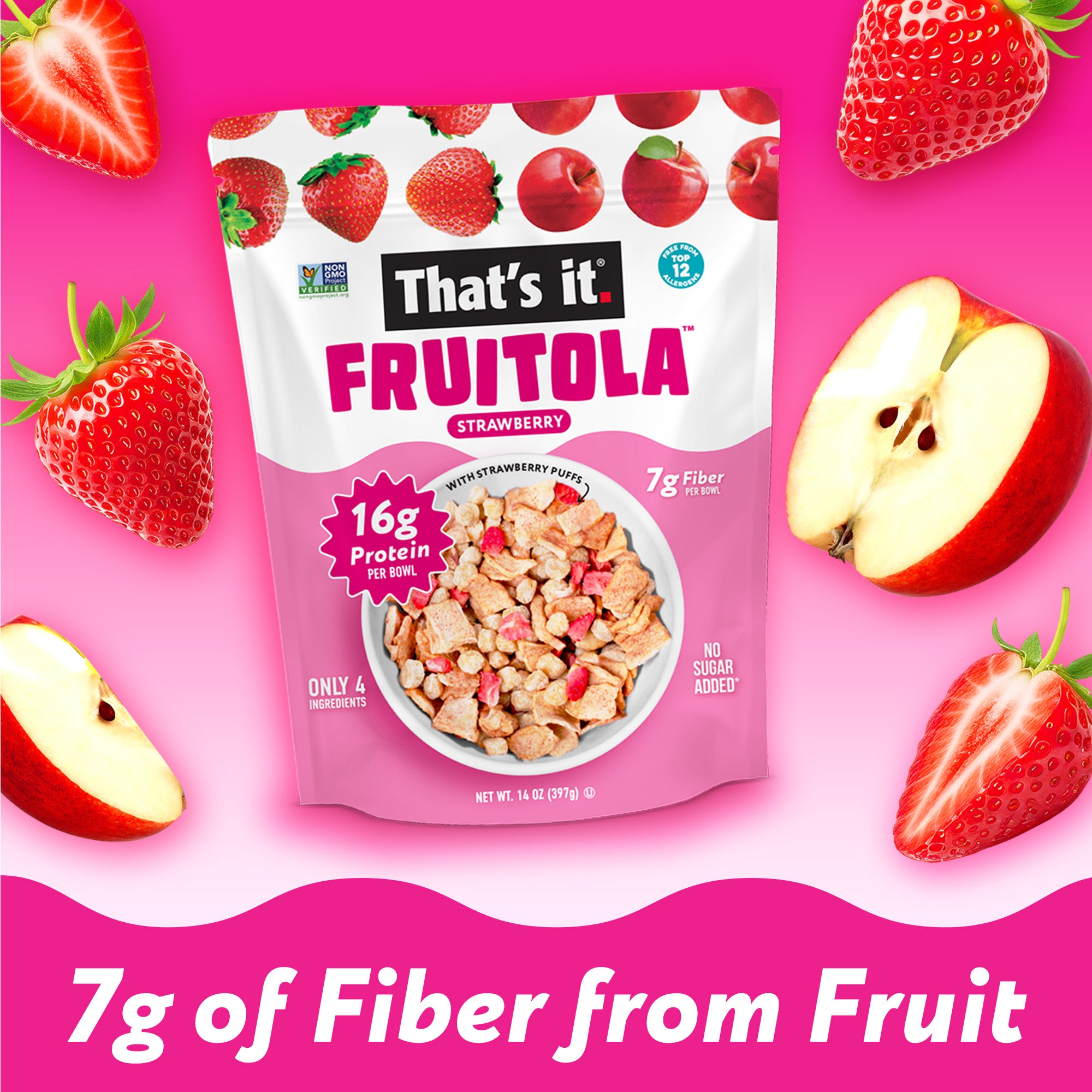 Strawberry Fruitola Fruit Granola (Family Size) - 14oz - View 4