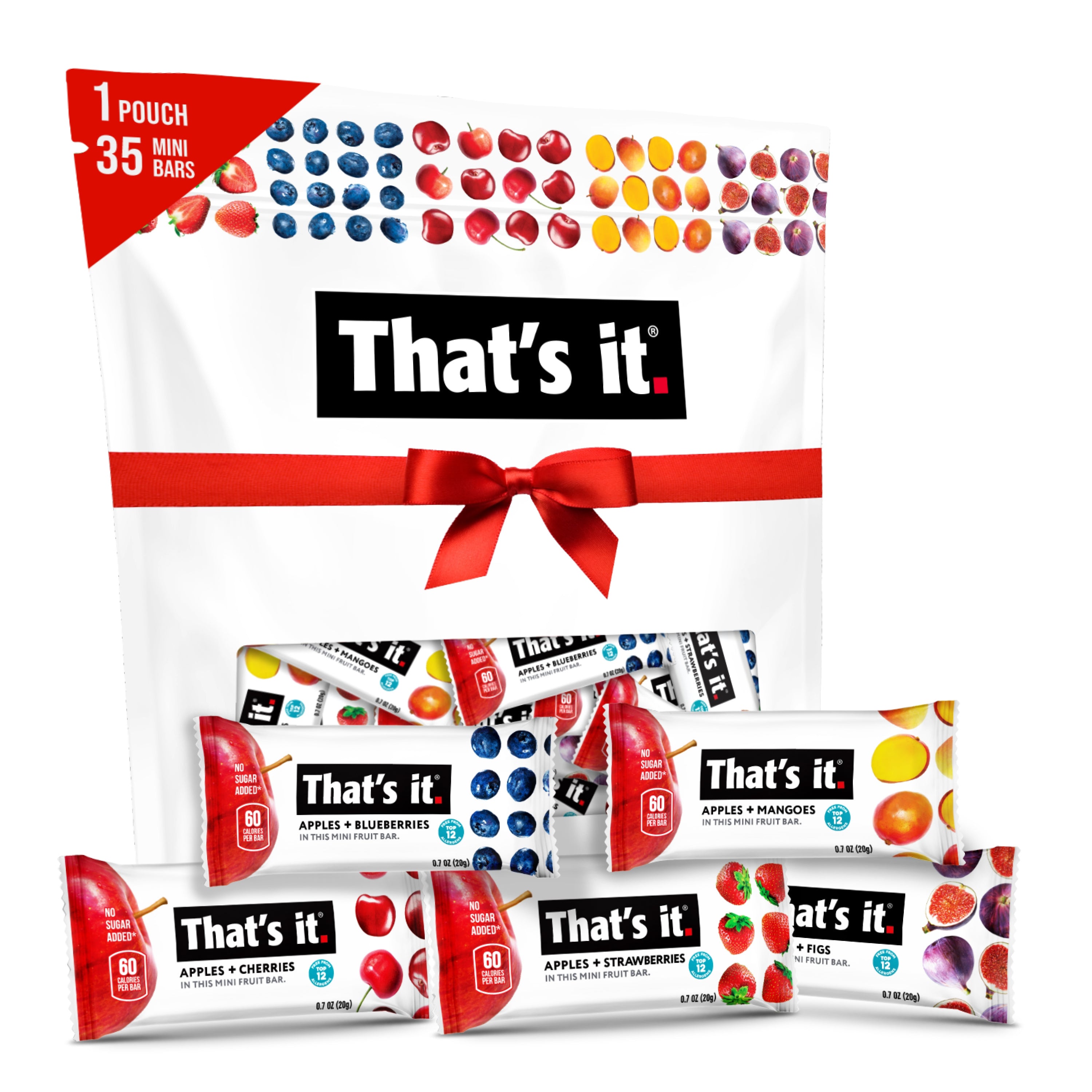 Minis Variety Pack - Blueberry, Cherry, Fig, Mango & Strawberry (35 Bars)