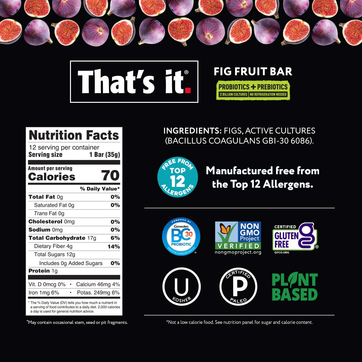 Fig Probiotic Fruit Bars - View 3